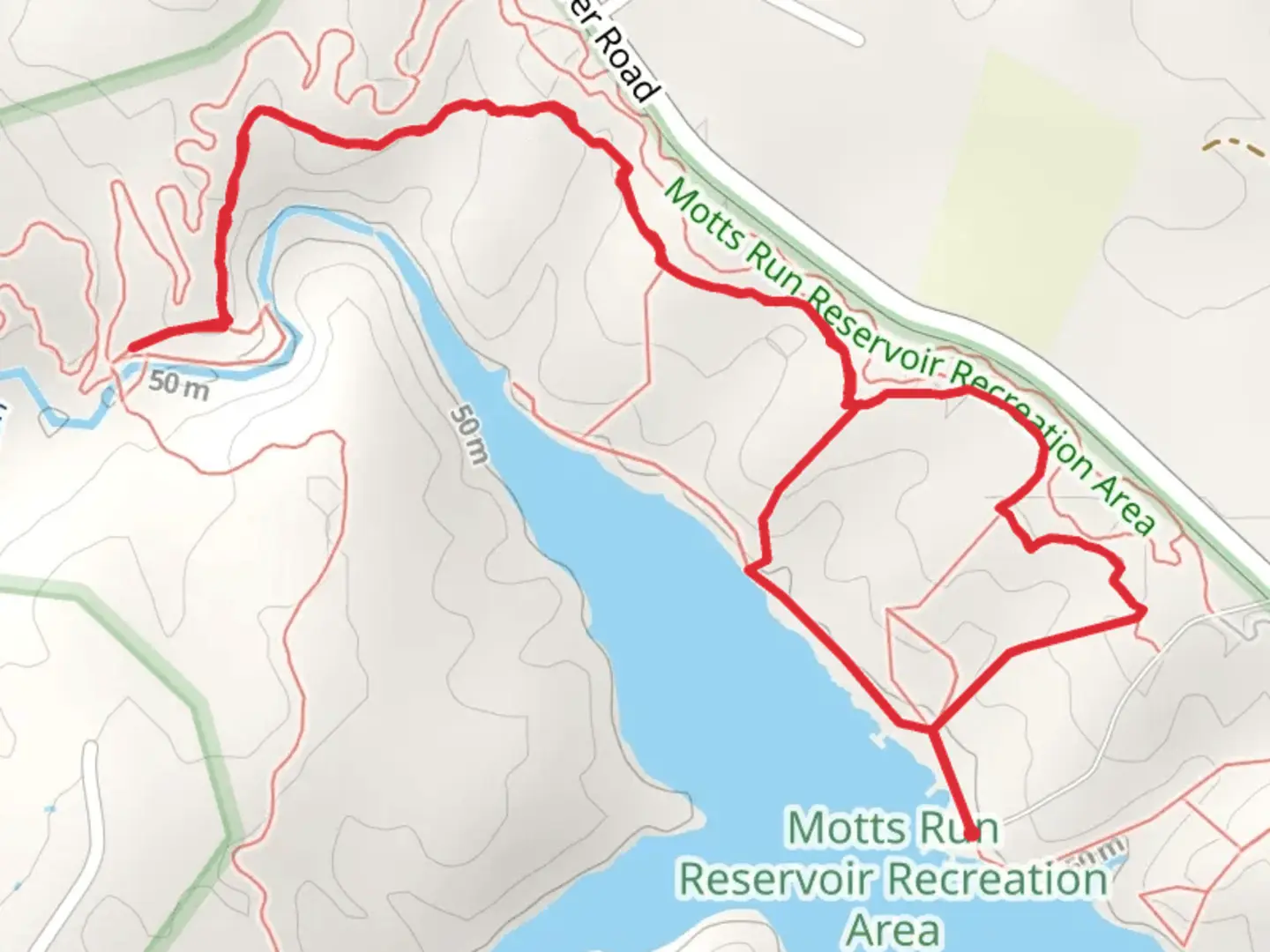 An image depicting the trail Turkey Ridge Hiking Loop Trail and its surrounding area.
