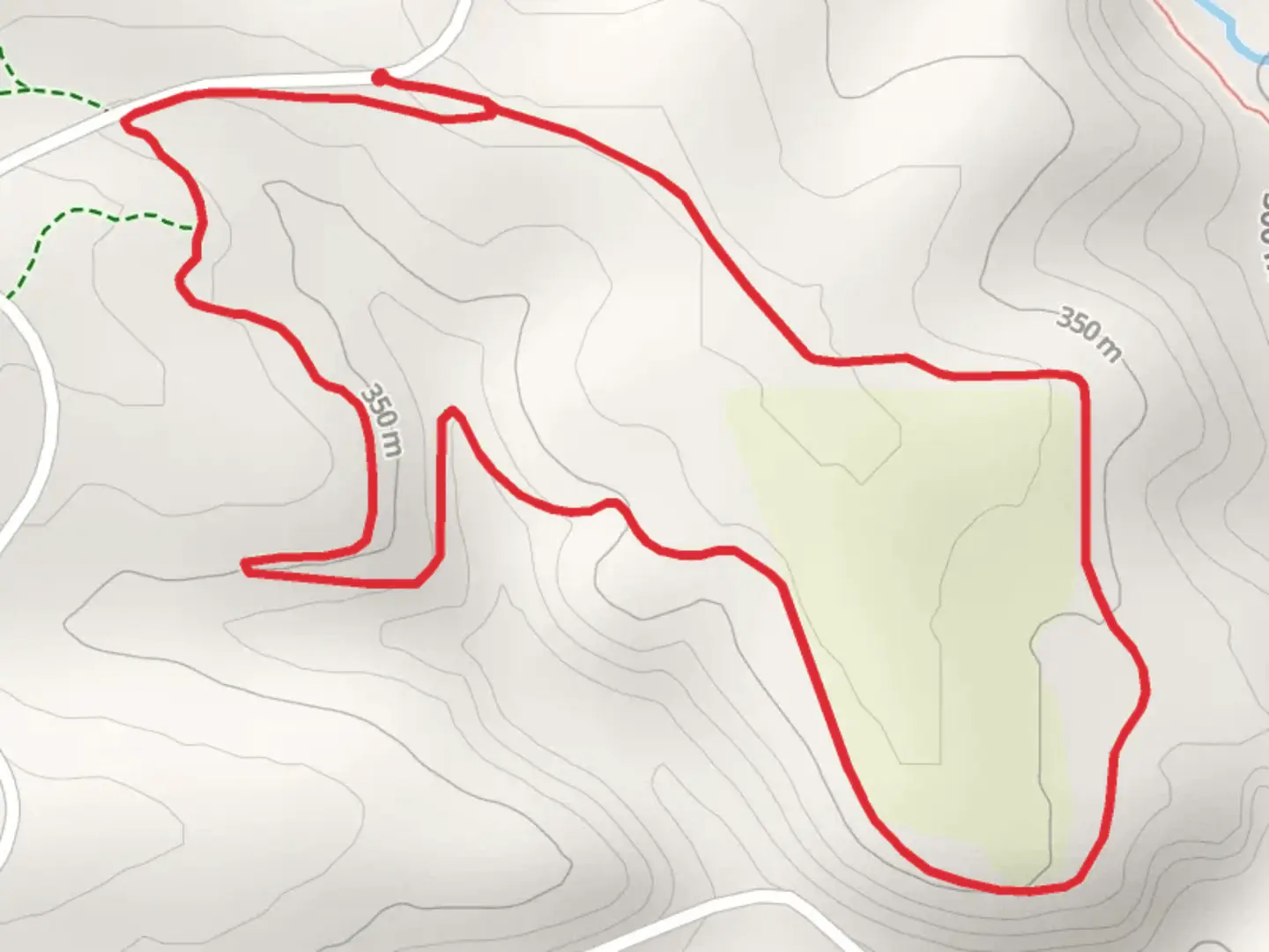 An image depicting the trail Uplands Loop Trail and its surrounding area.