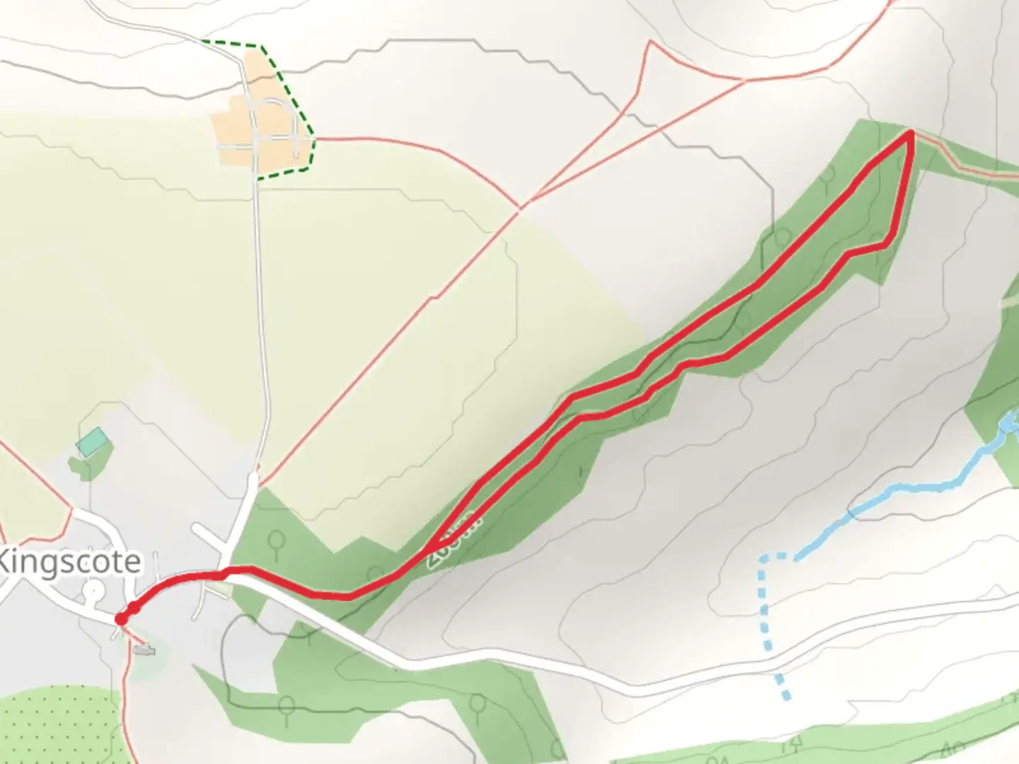 An image depicting the trail Kingscote Small Walk and its surrounding area.