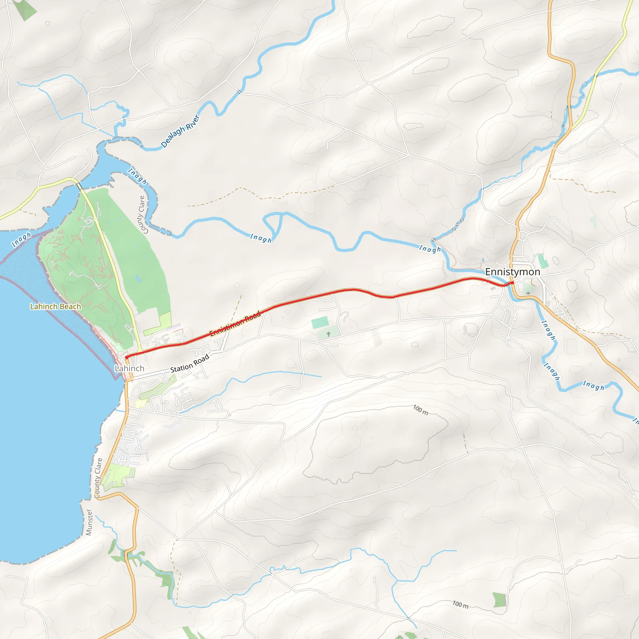 Ennistimon to Lahinch mobile static map