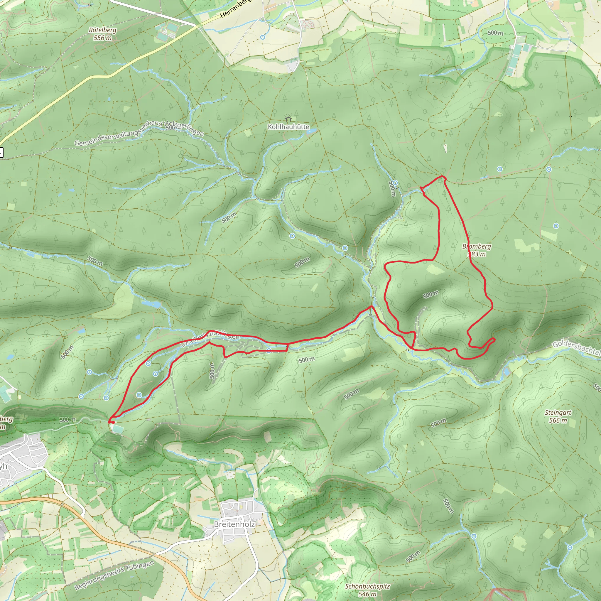 Bromberg and Falkenkopf Loop mobile static map