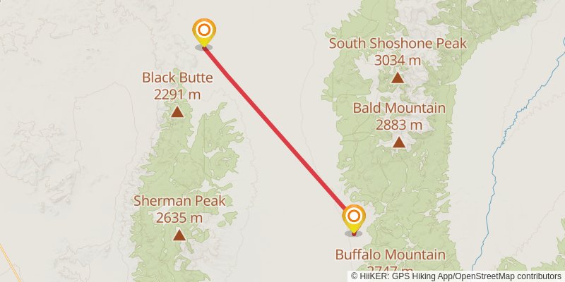 American Discovery Trail - Nevada stage 28 Map