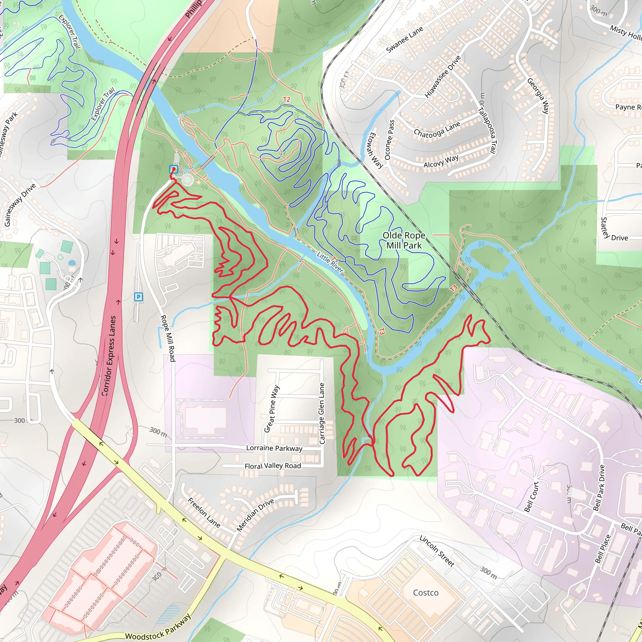 Avalanche Loop Trail mobile static map