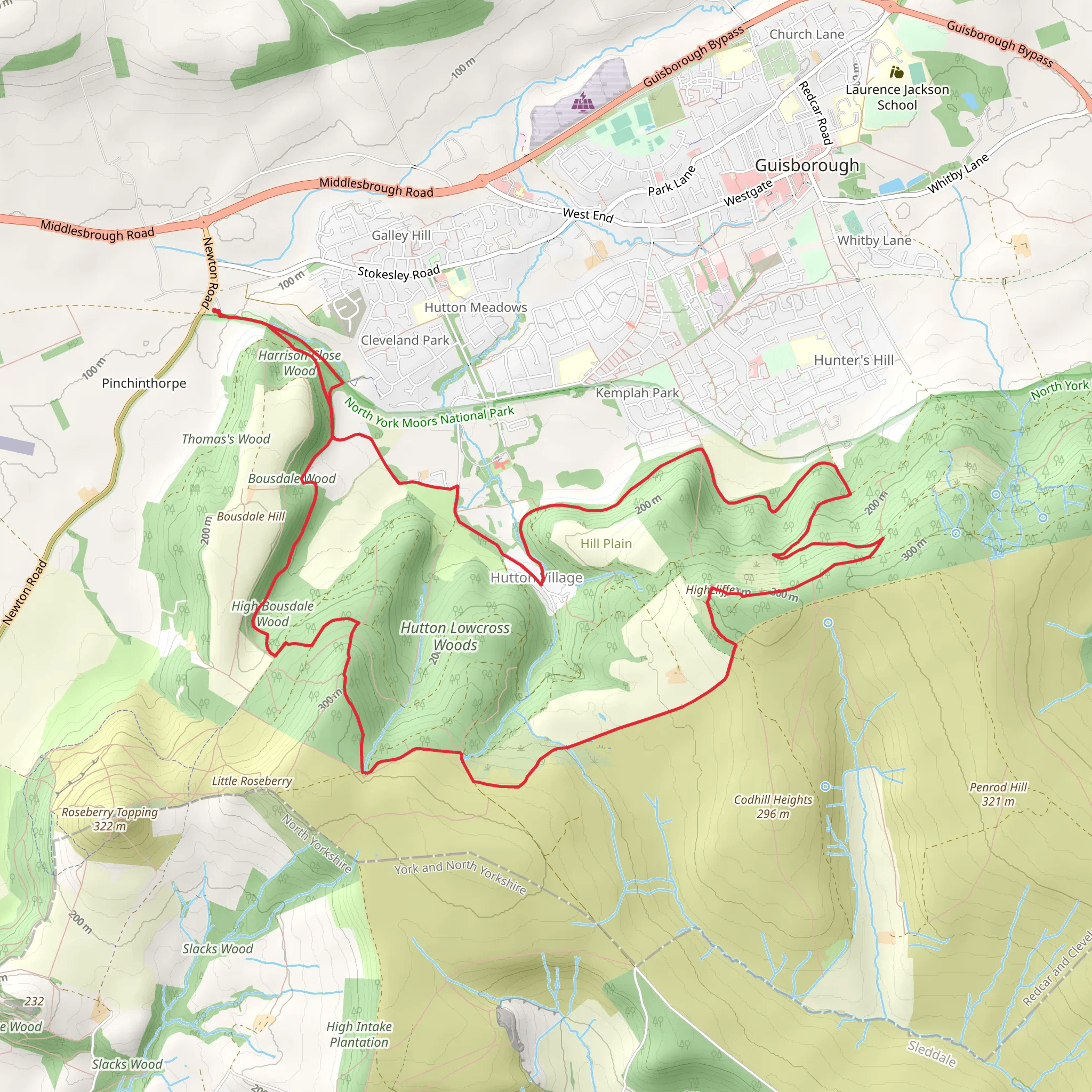 Harrison Close Wood, Holme Wood and Highcliffe Loop mobile static map