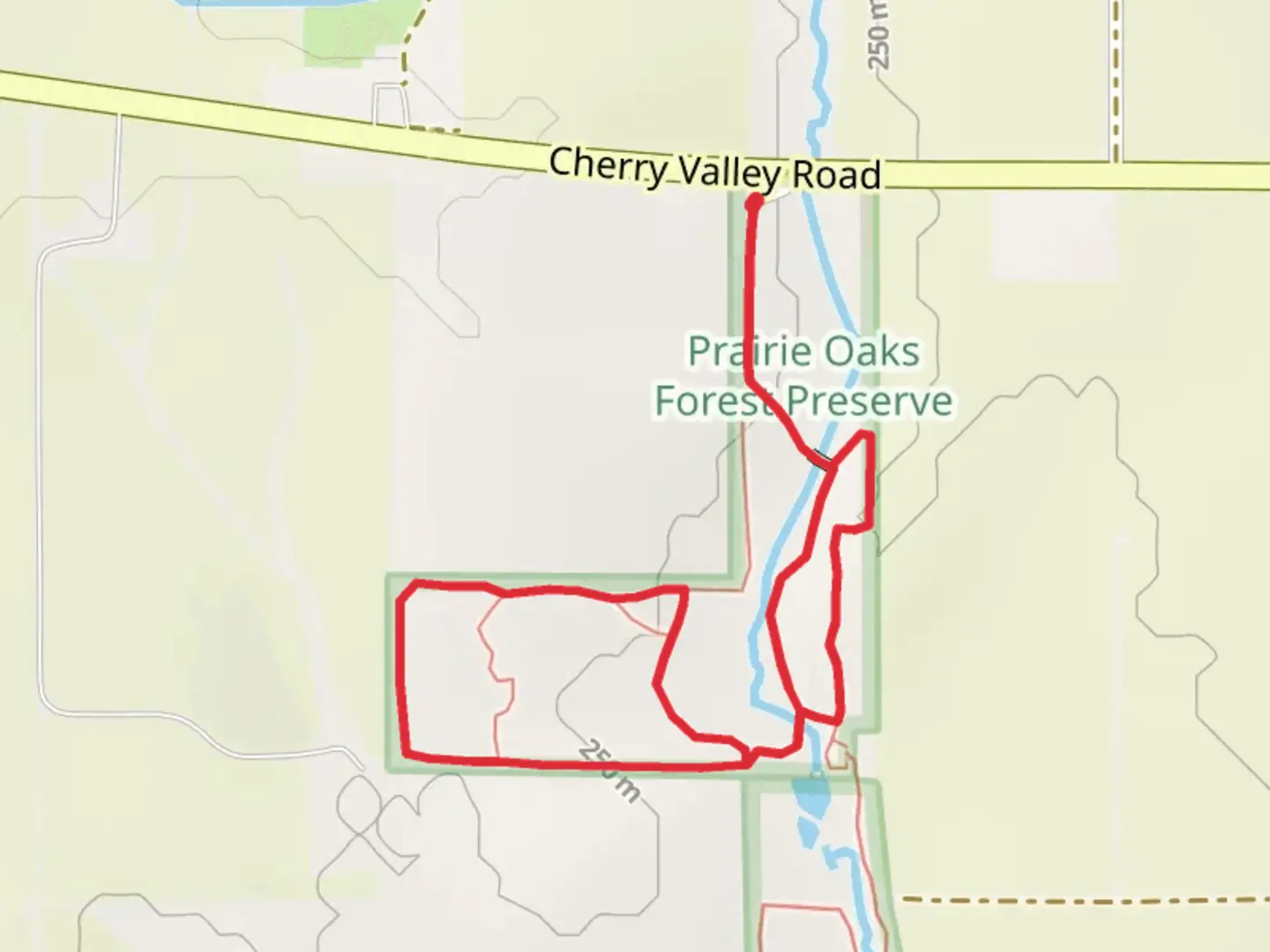 An image depicting the trail Nelson Prairie Pond Loop and its surrounding area.
