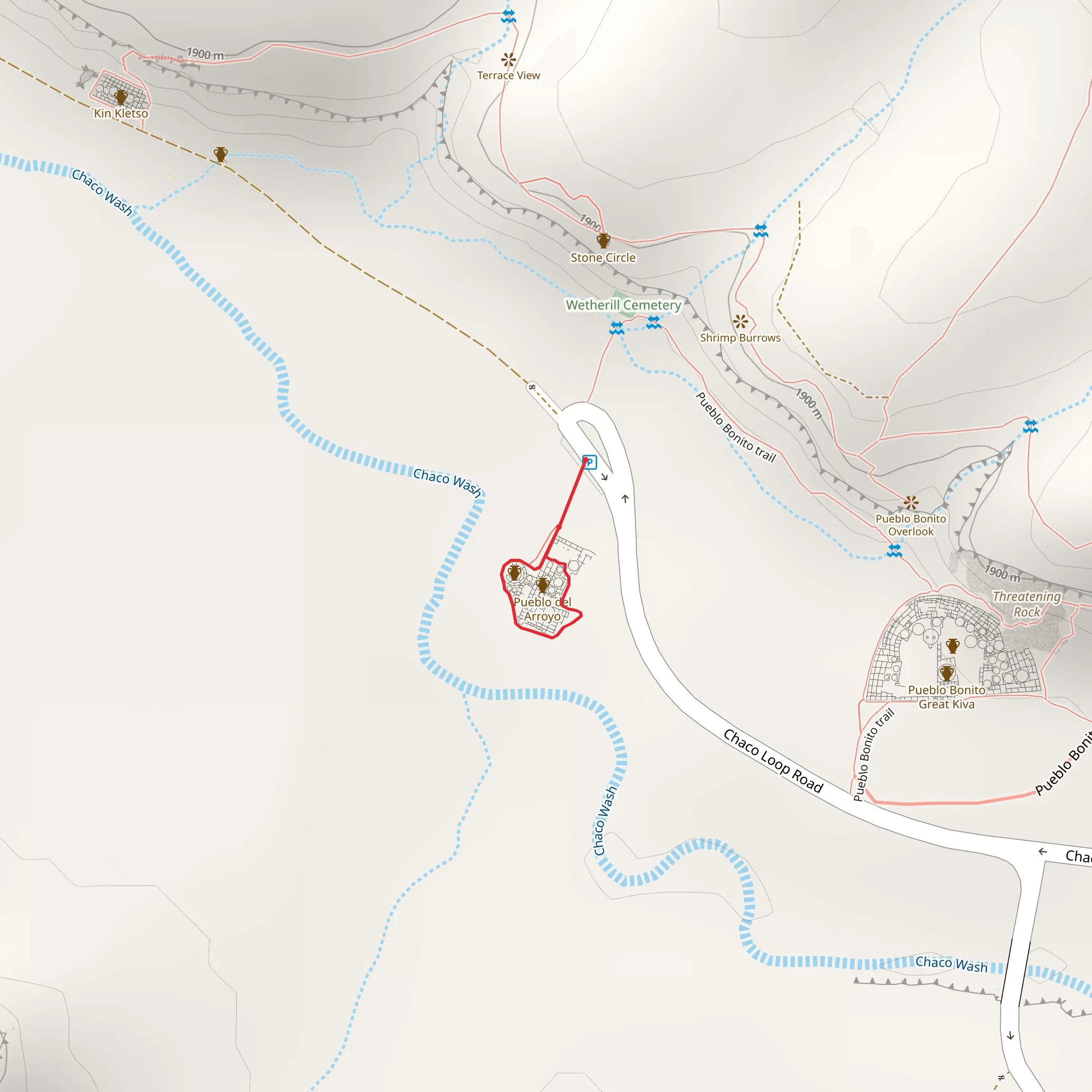 Chaco Loop Road mobile static map