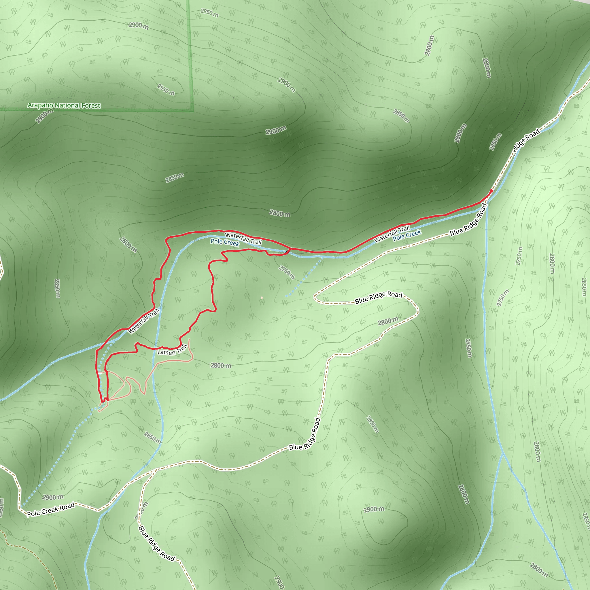 Pole Creek Loop mobile static map