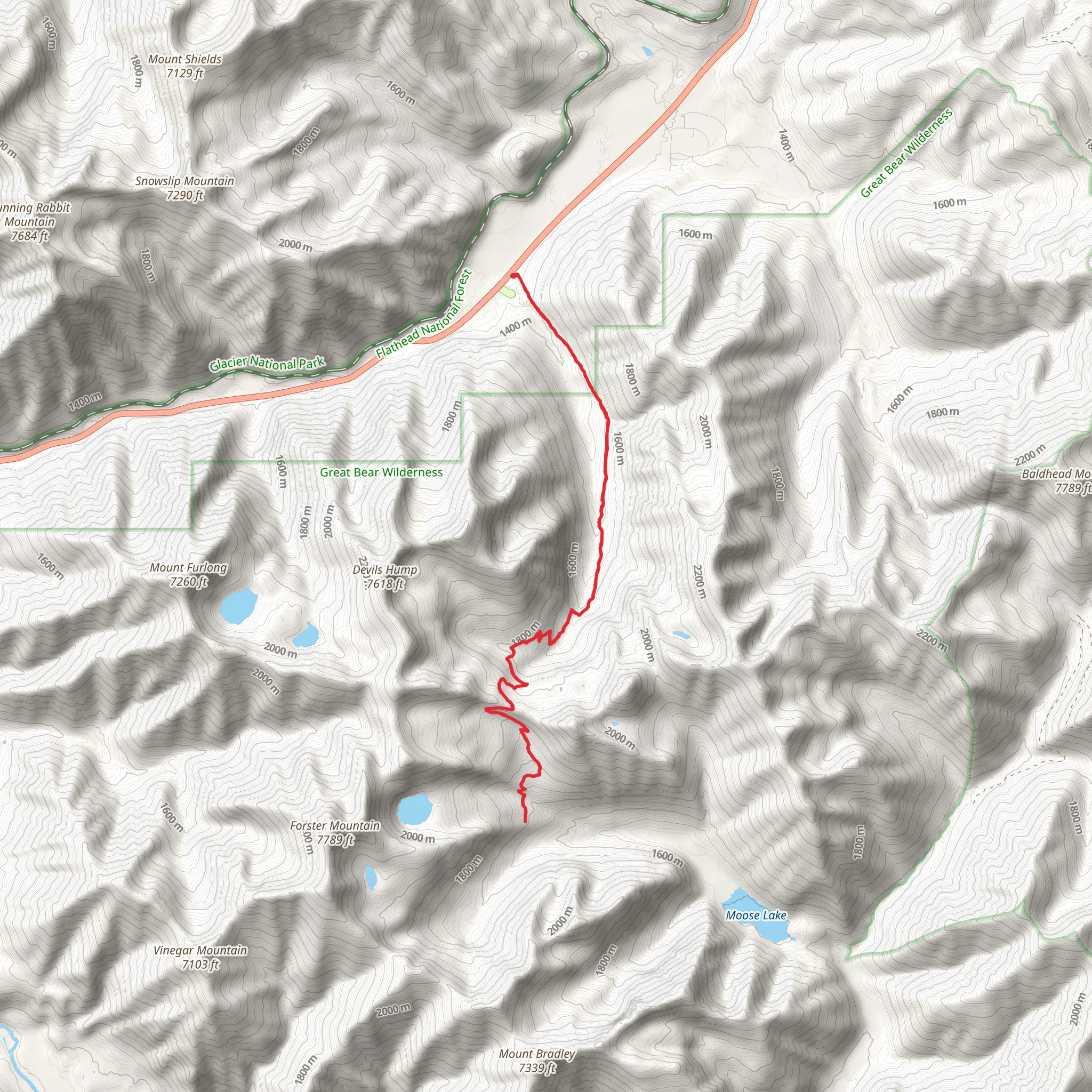 Devil Creek Trail mobile static map