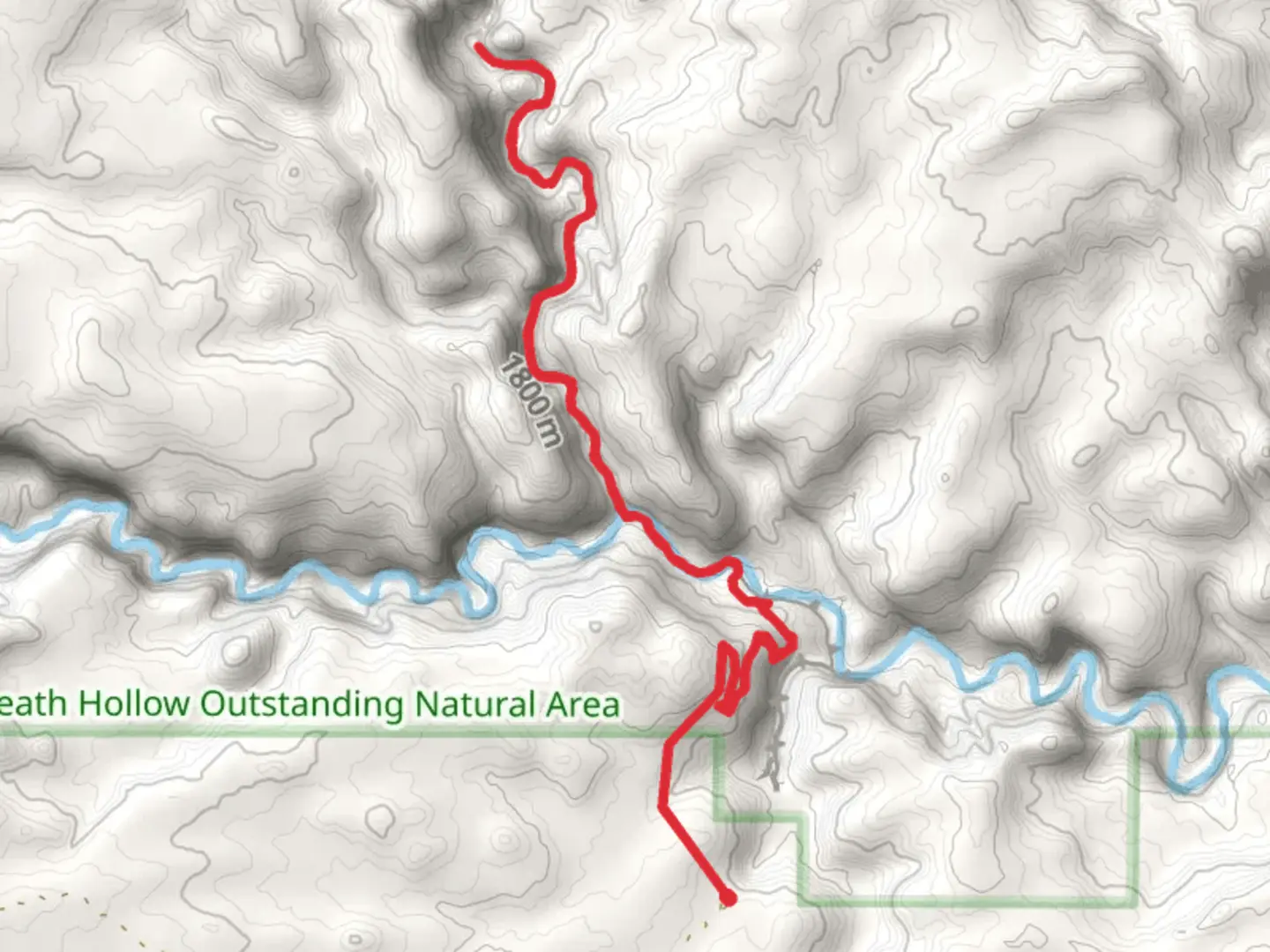 An image depicting the trail Escalante Overlook and Mamie Creek and its surrounding area.