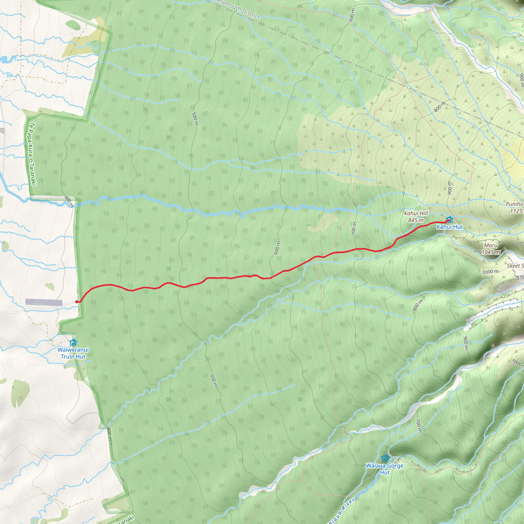 Kahui Track to Kahui Hut mobile static map