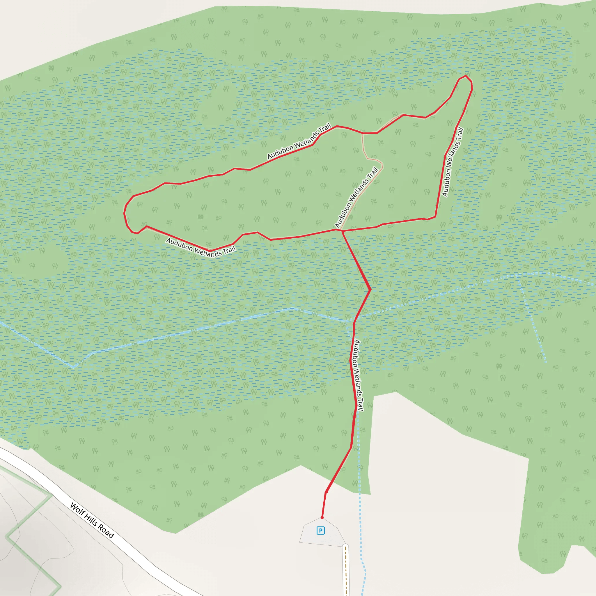 Audubon Wetlands Loop Trail mobile static map