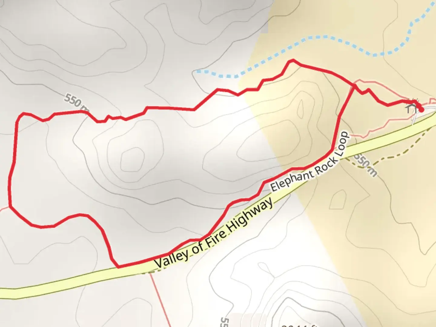 An image depicting the trail Elephant Rock Loop and its surrounding area.