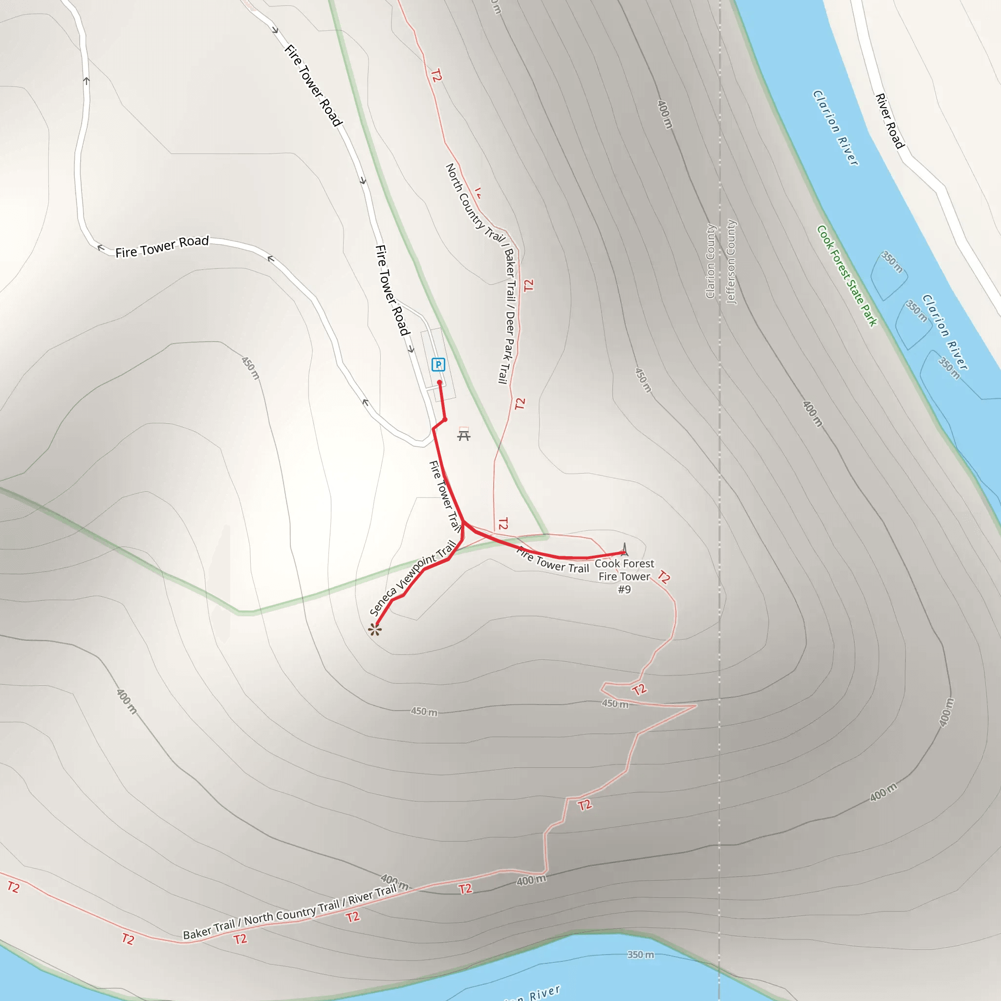 Lookout Tower Trail mobile static map