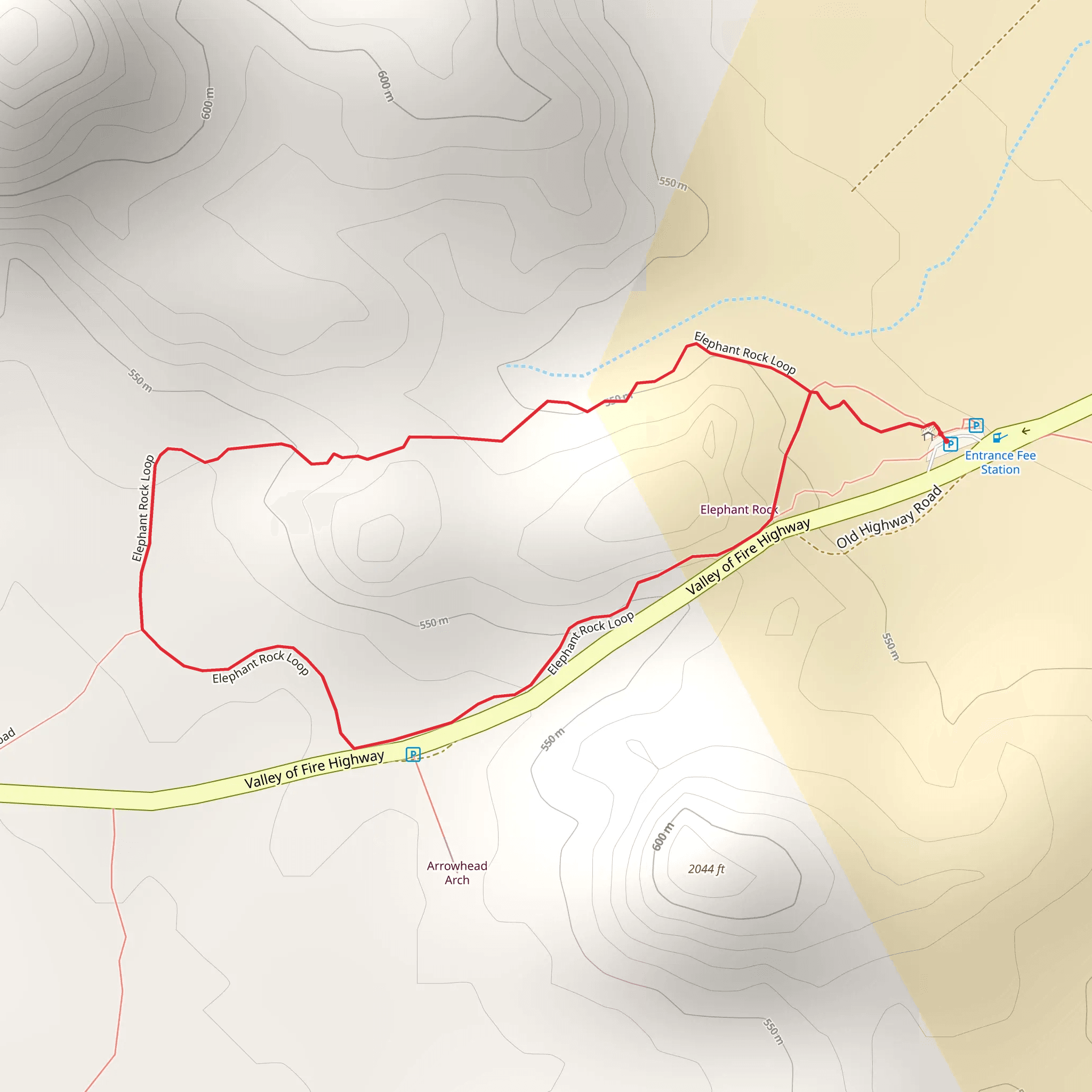 Elephant Rock Loop mobile static map