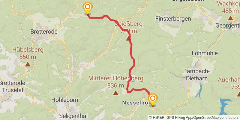 Rennsteig stage 3 Map