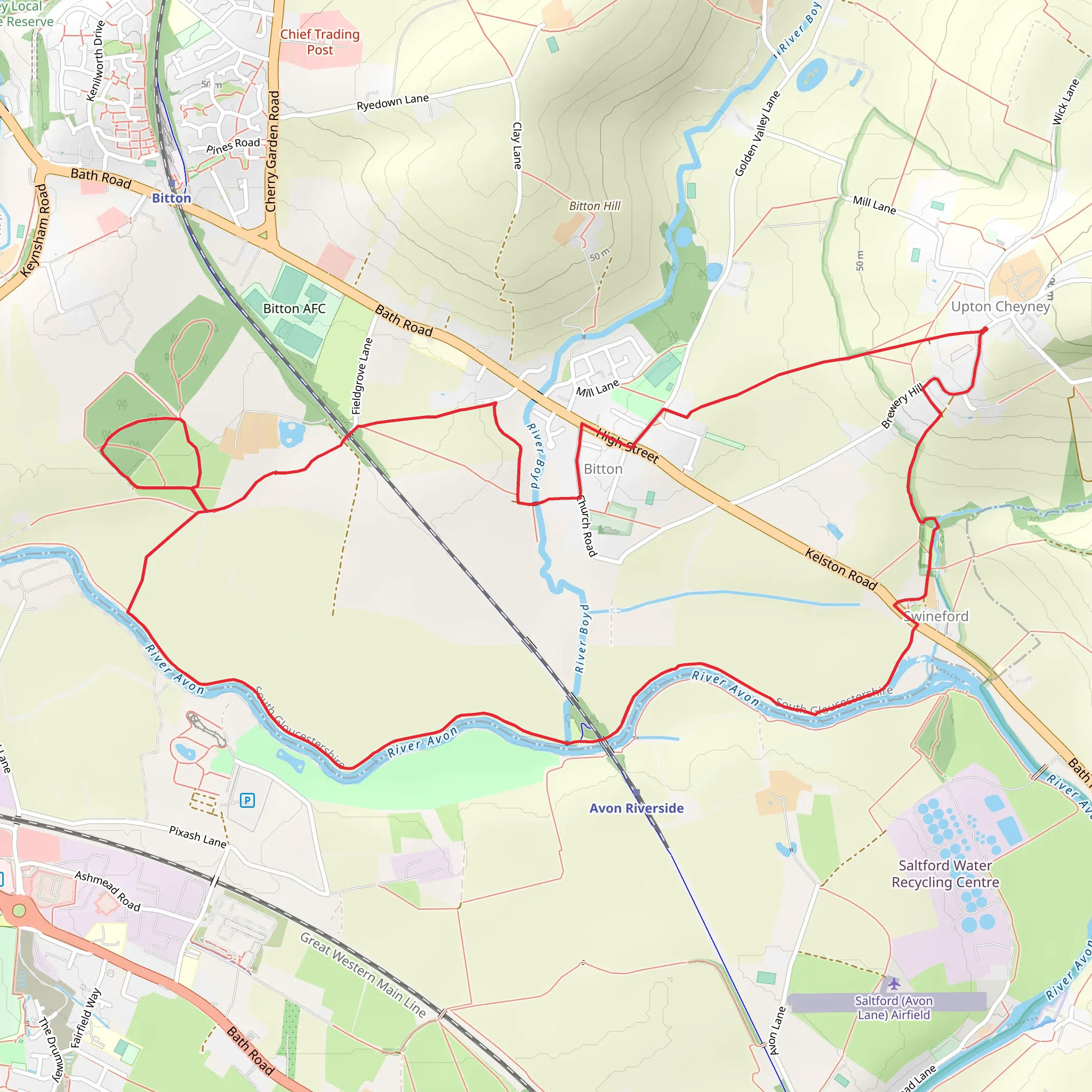 Holm Mead and Mickle Mead via River Avon Trail mobile static map