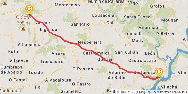 Camino de Santiago Francés stage 35 Map