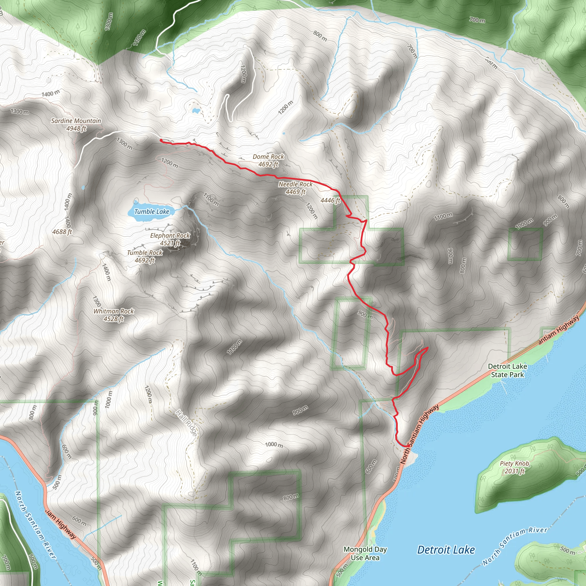 Tumble Ridge Trail mobile static map