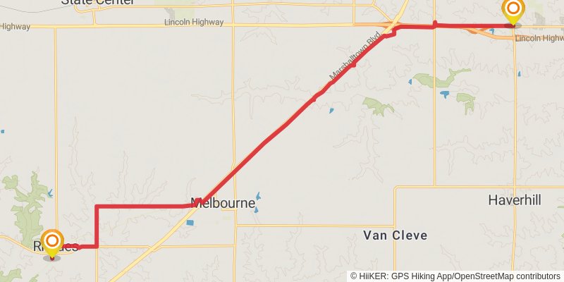 American Discovery Trail North Route stage 144 Map