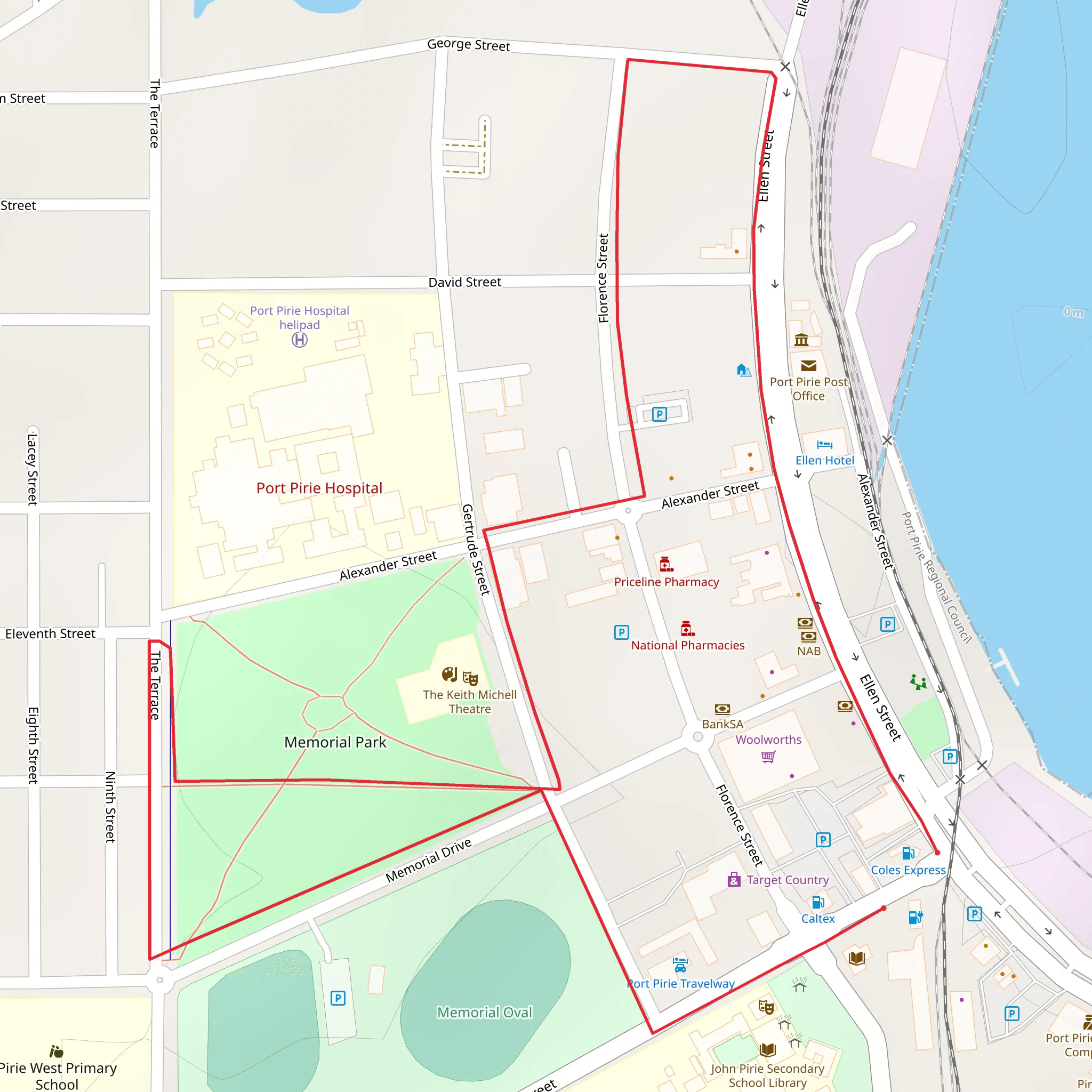 Port Pirie Heritage Walk mobile static map