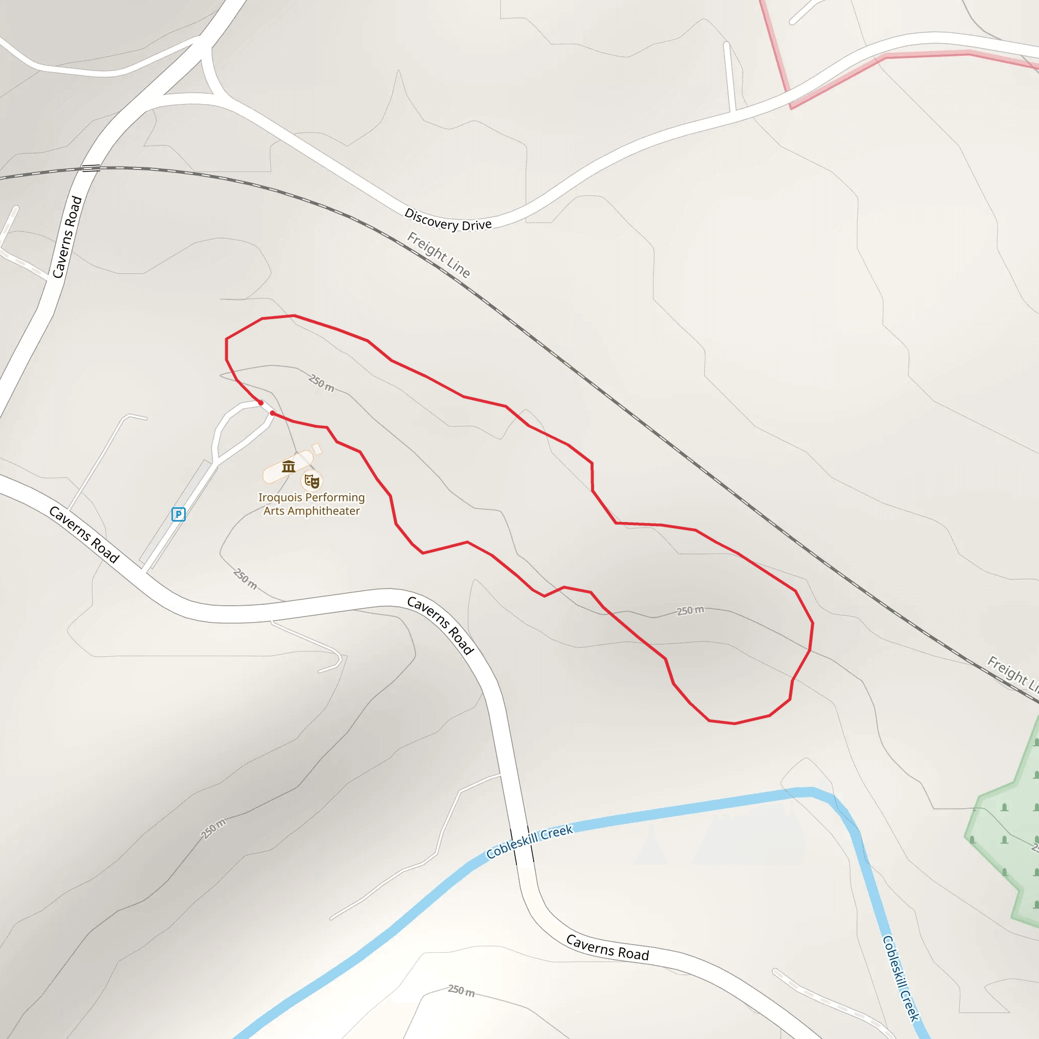Caverns Road Loop Trail mobile static map