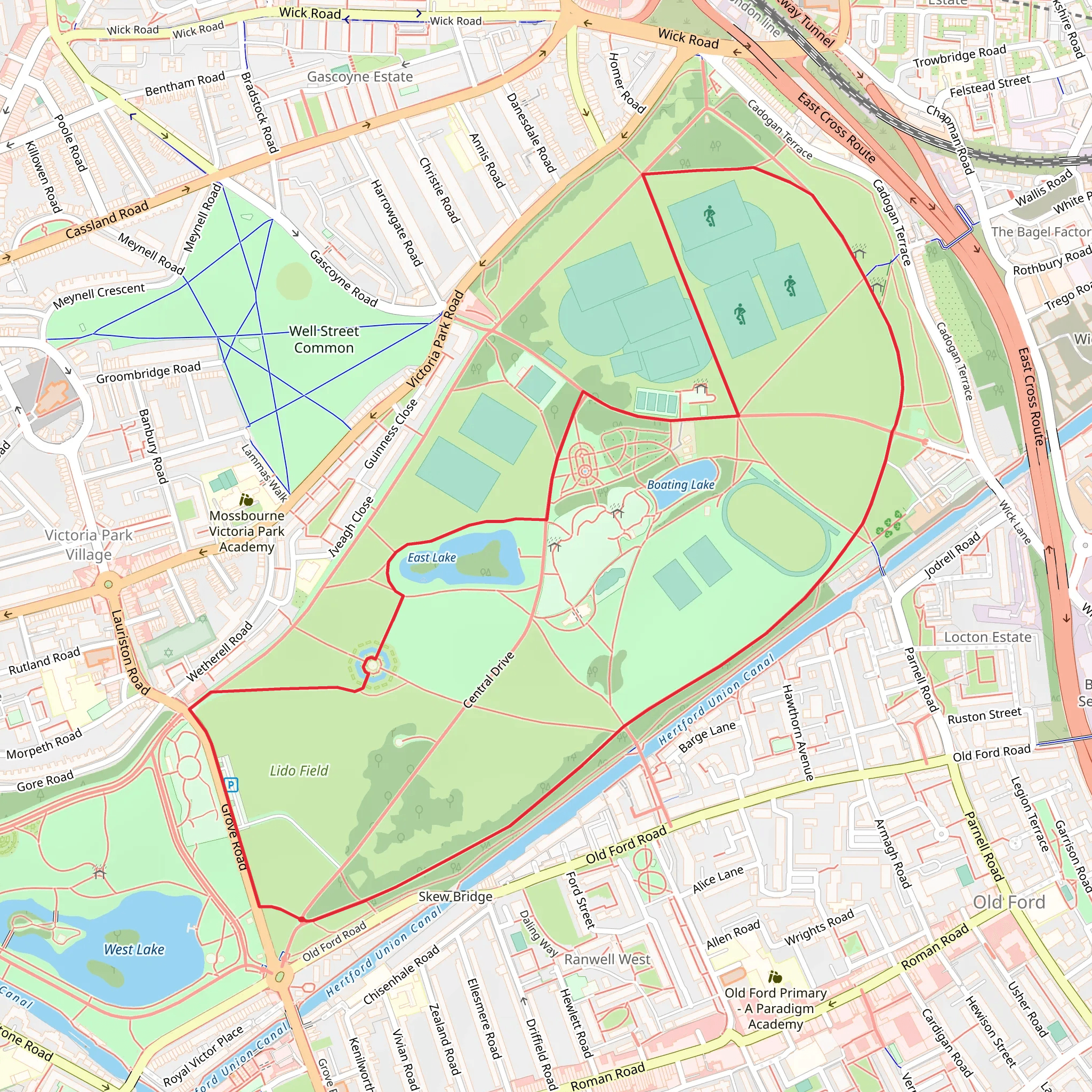 Victoria Park mobile static map