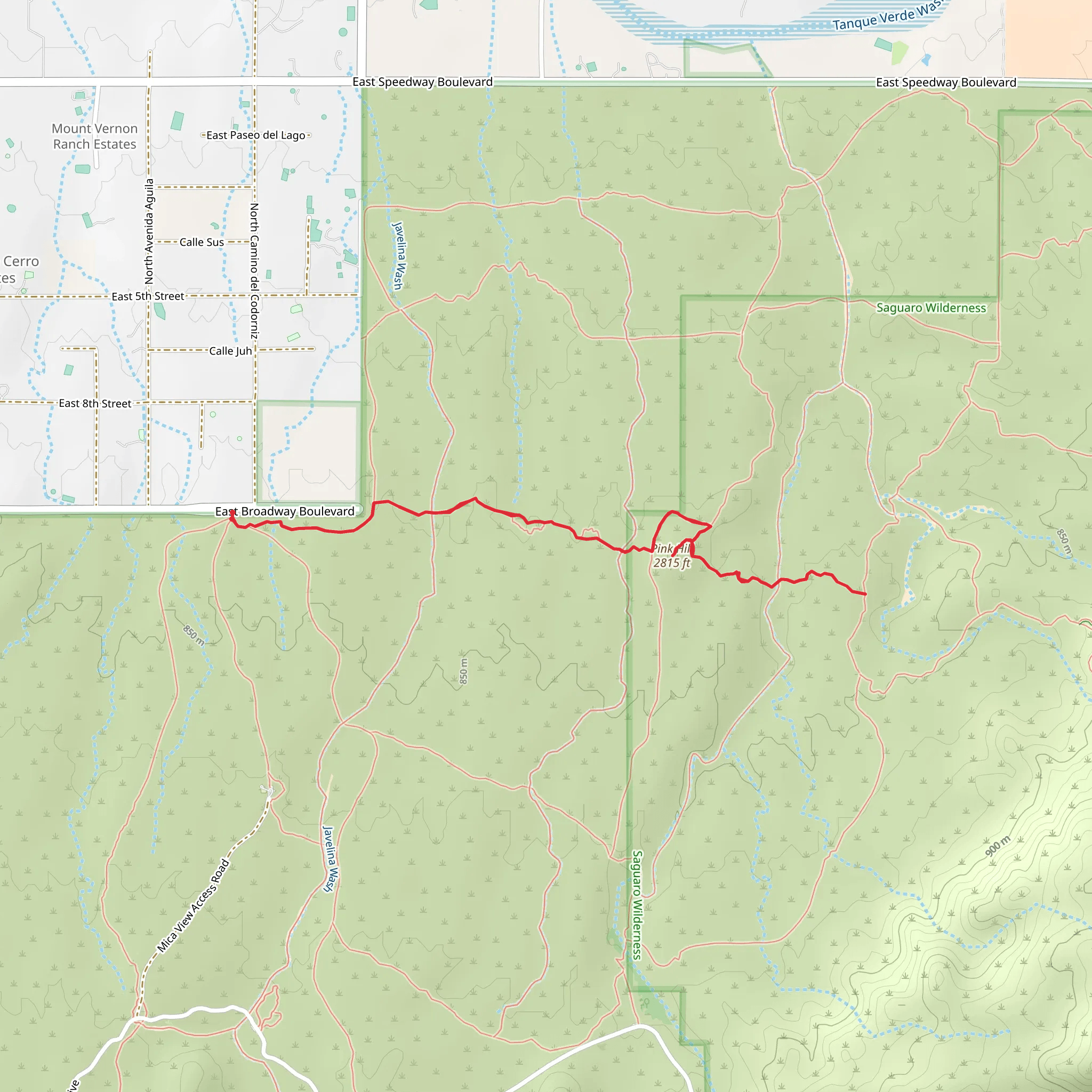 Pink Hill Trail via Shantz Trail mobile static map