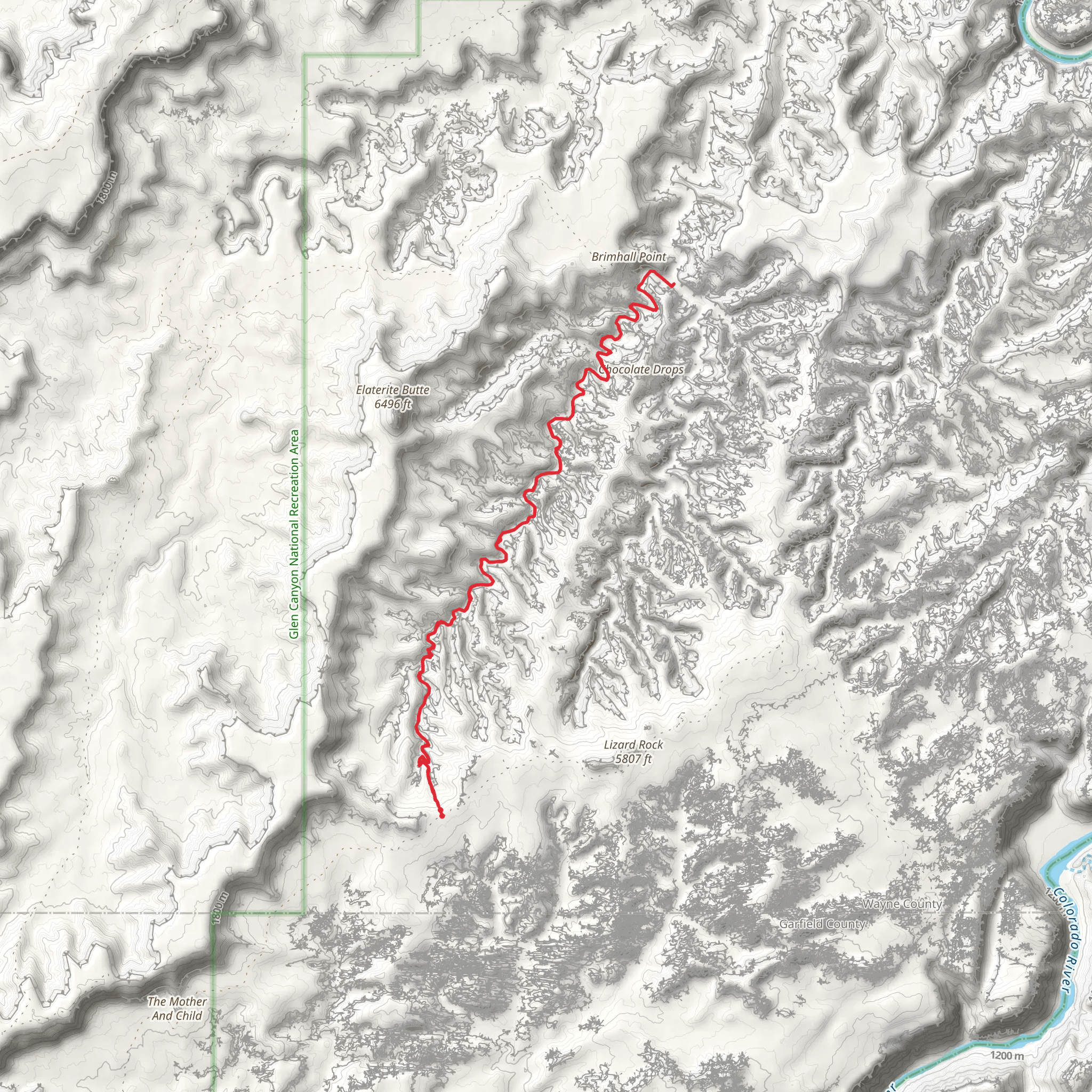 Lower South Fork Trail mobile static map