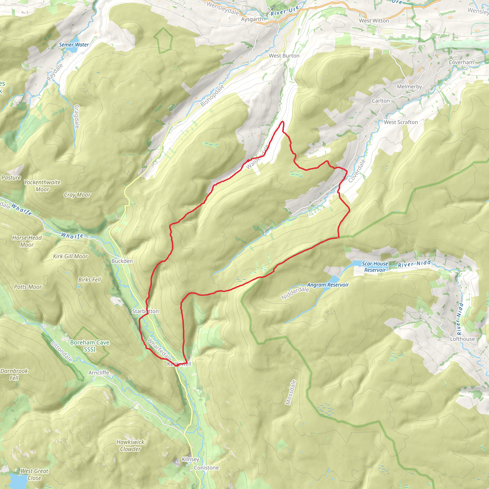 Walden Round via Dales Way mobile static map