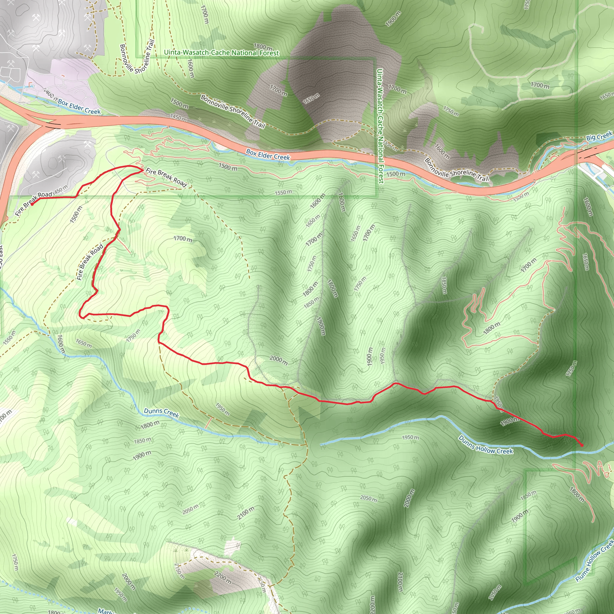 Duns Hollow Creek Walk mobile static map