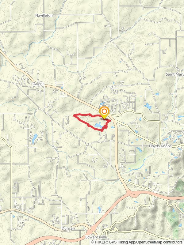 Mount Saint Francis Lake Loop mobile static map