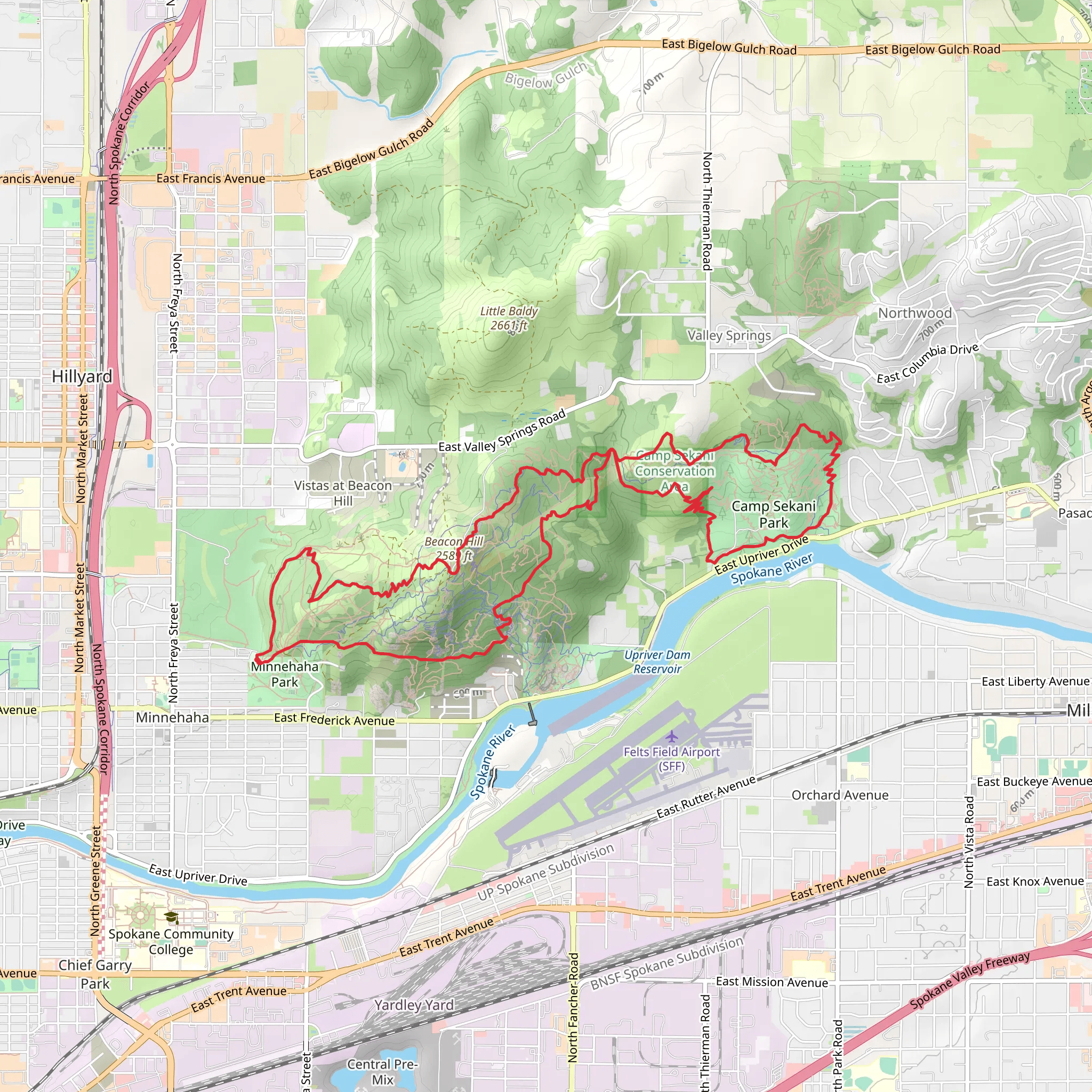 Esmeralda Trail, Good Twin and Upchuck Loop mobile static map