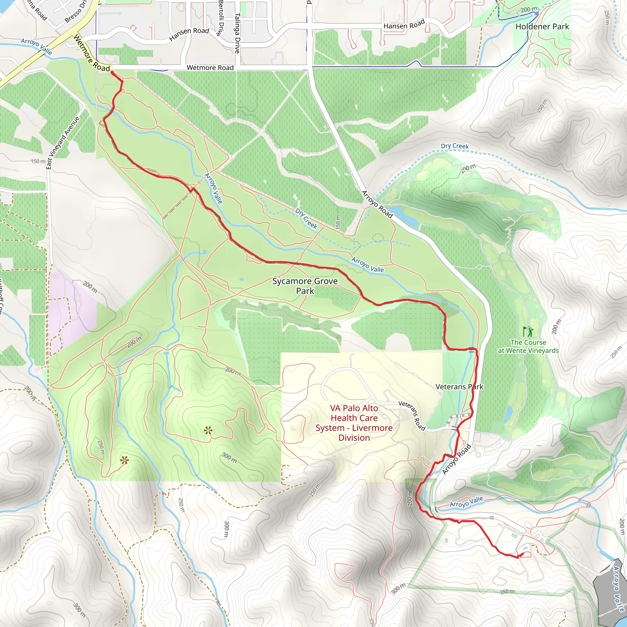 Walk along Arroyo Valle - Native Garden mobile static map