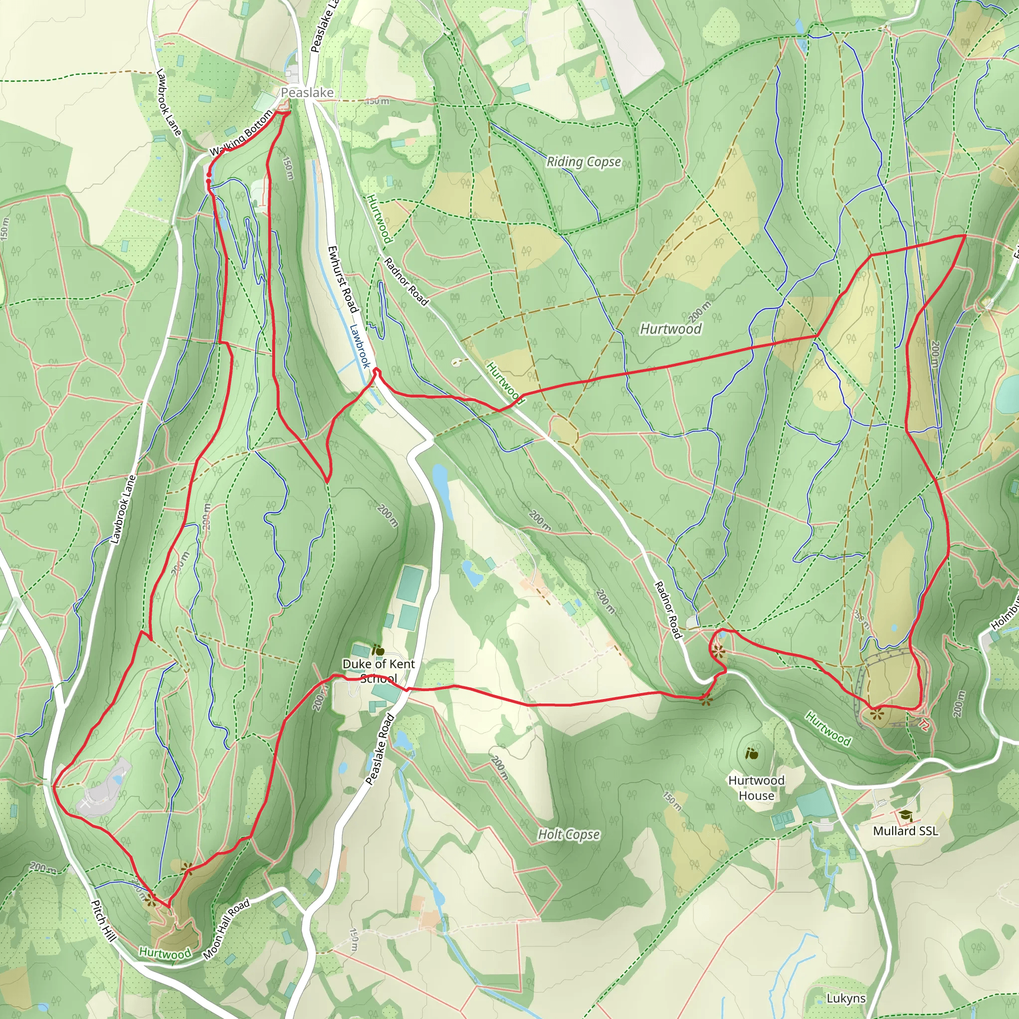 Hurtwood Loop mobile static map