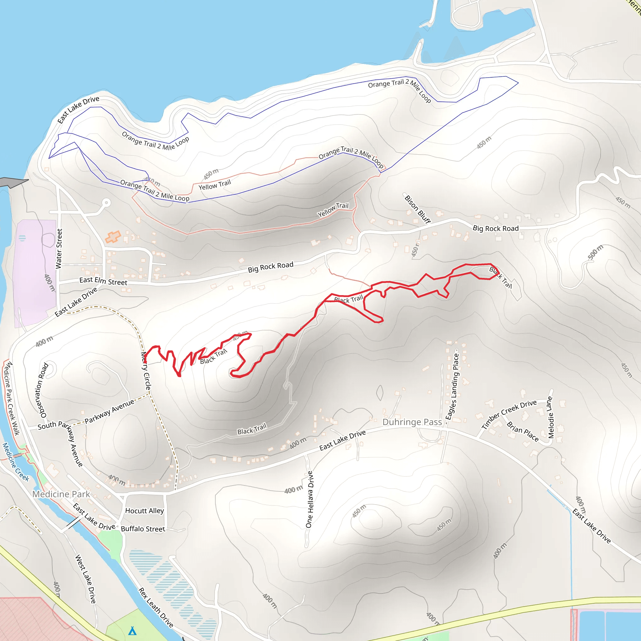 Black Trail 2 point 7 Mile Loop mobile static map