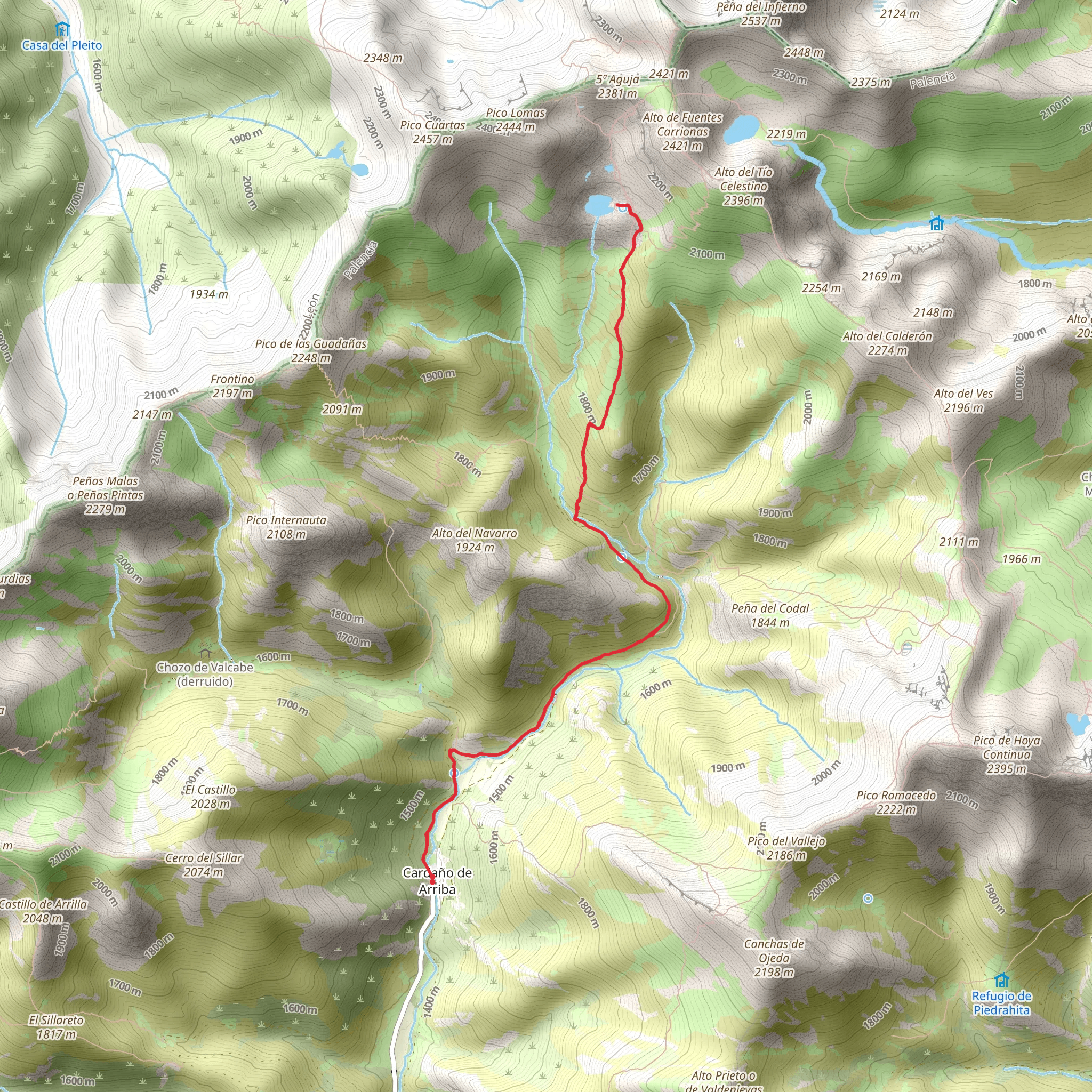Path of the Laguna de las Lomas PR P 10 mobile static map