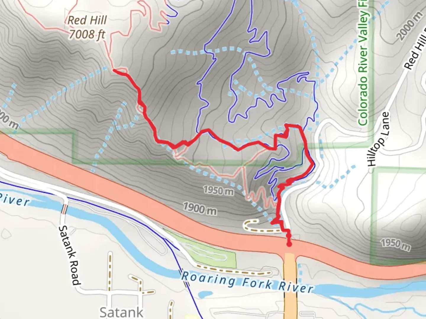 An image depicting the trail Mushroom Rock and Lower Three Gulch and its surrounding area.