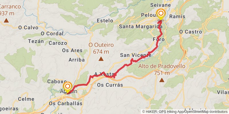 Camino del Norte stage 37 Map