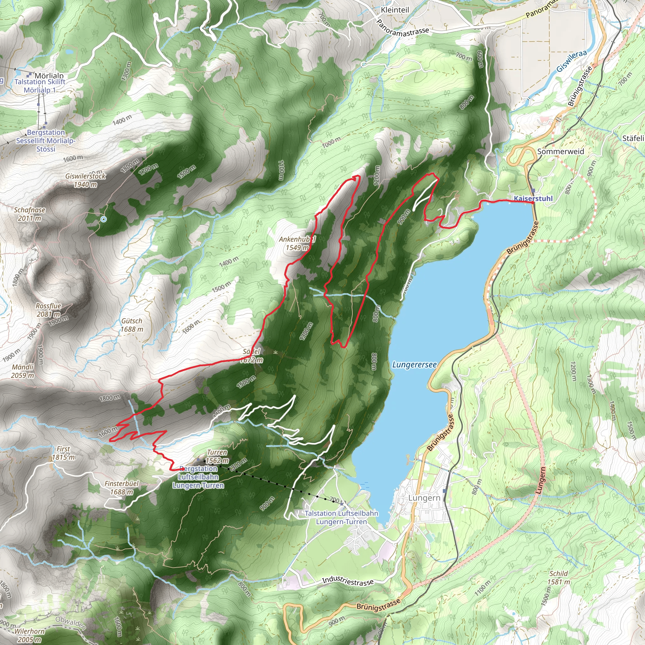 Butterfly Trail Lungern mobile static map