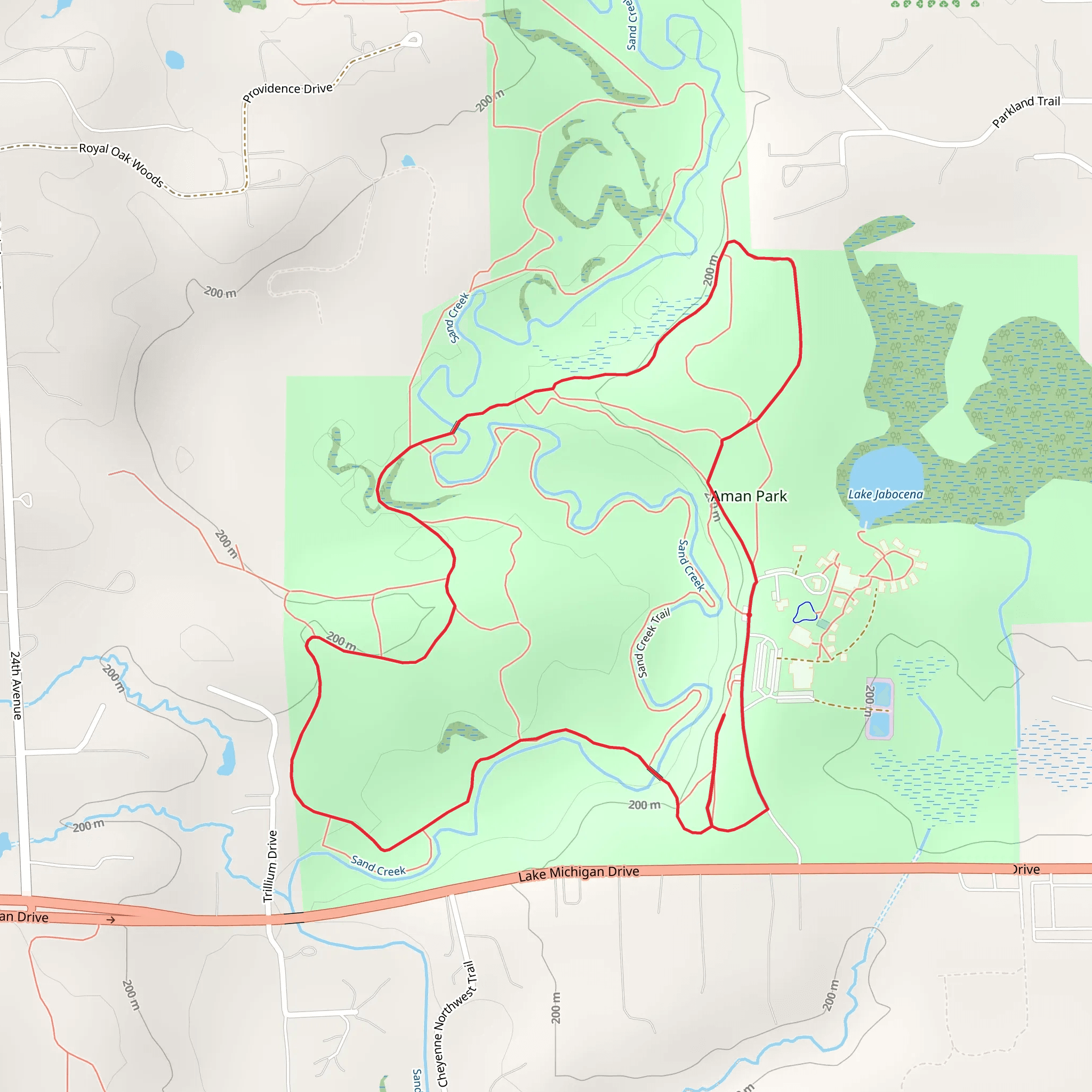 Aman Park Loop mobile static map