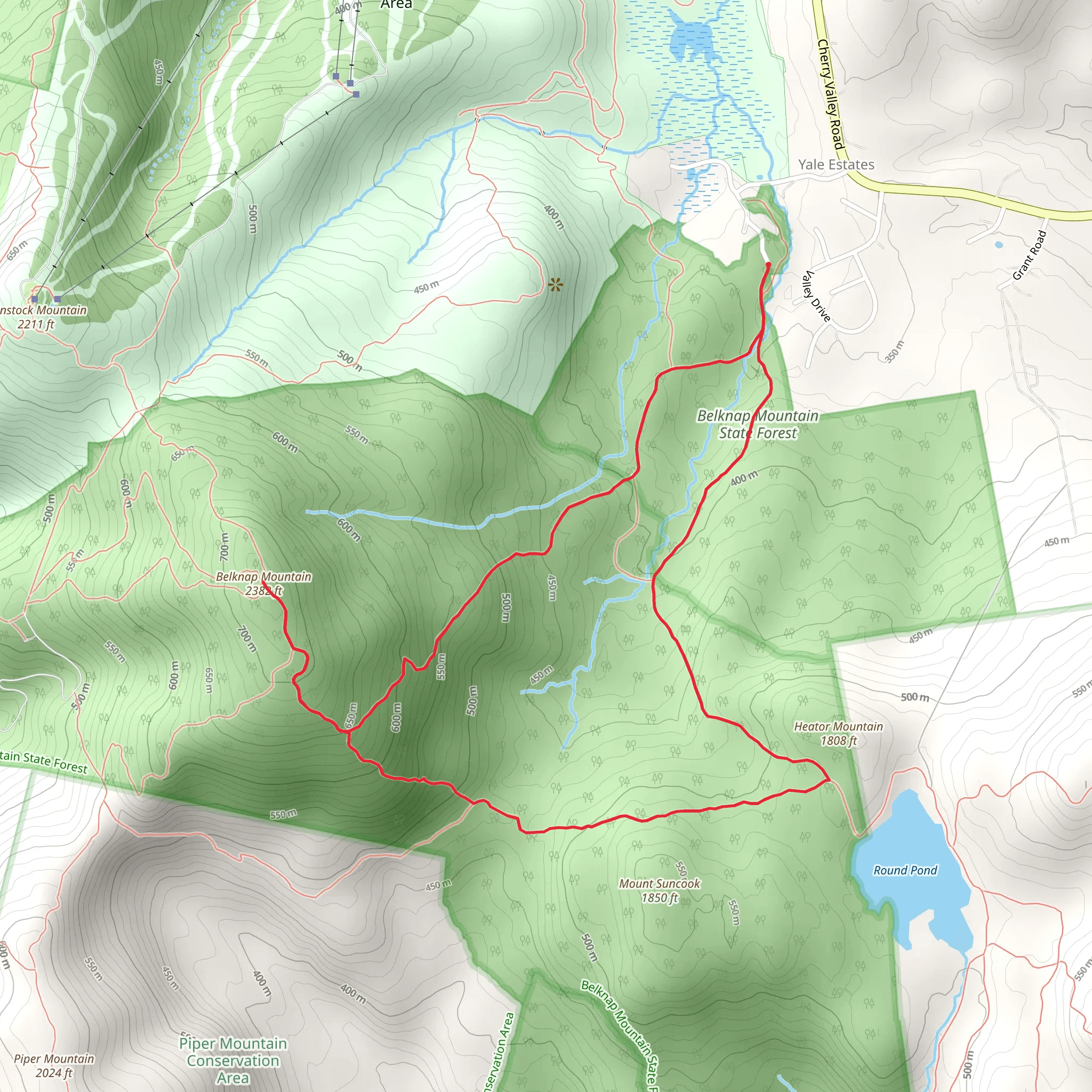Belknap Mountain via Gilford Trail mobile static map