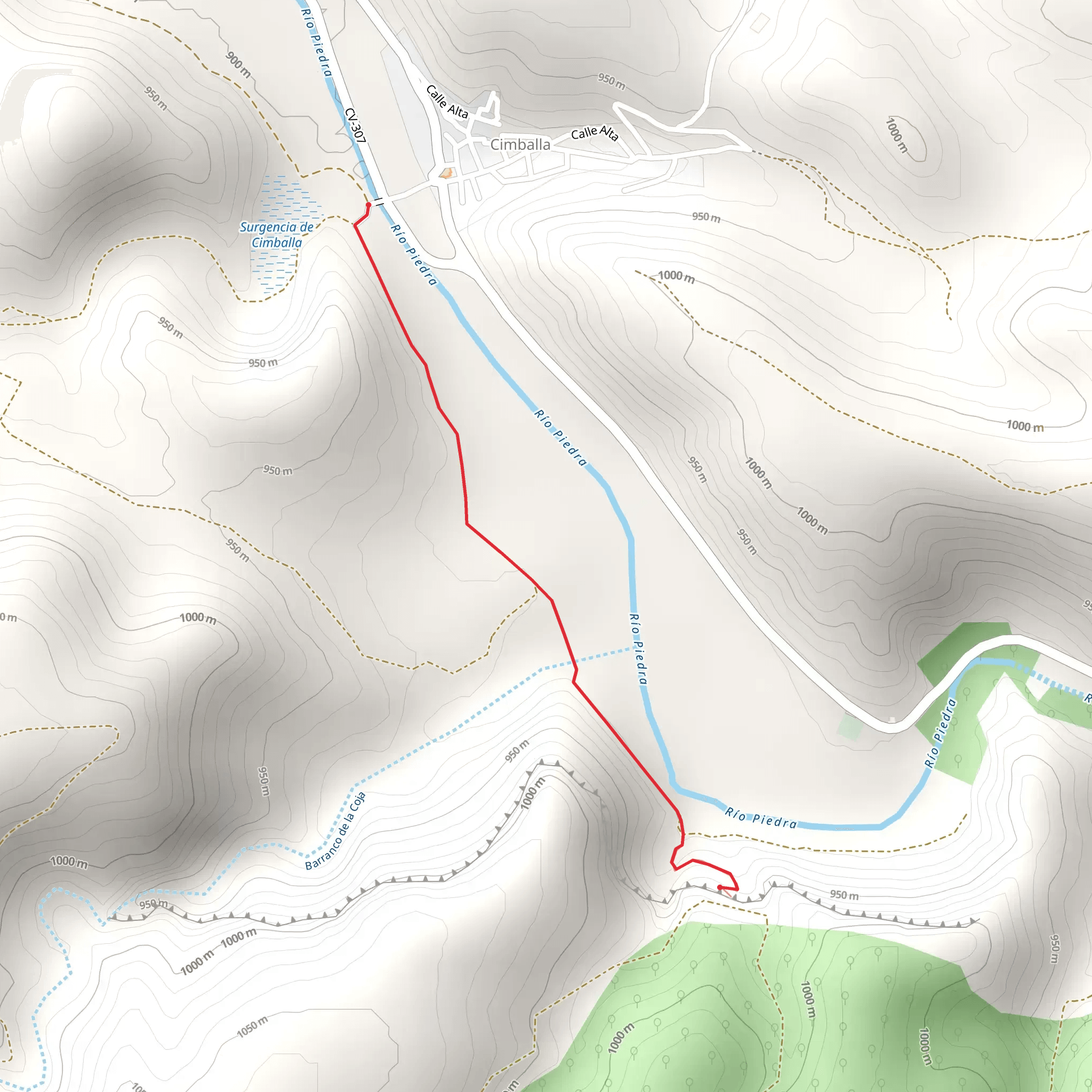 Cimballa Recuenco Route SL Z 14 mobile static map