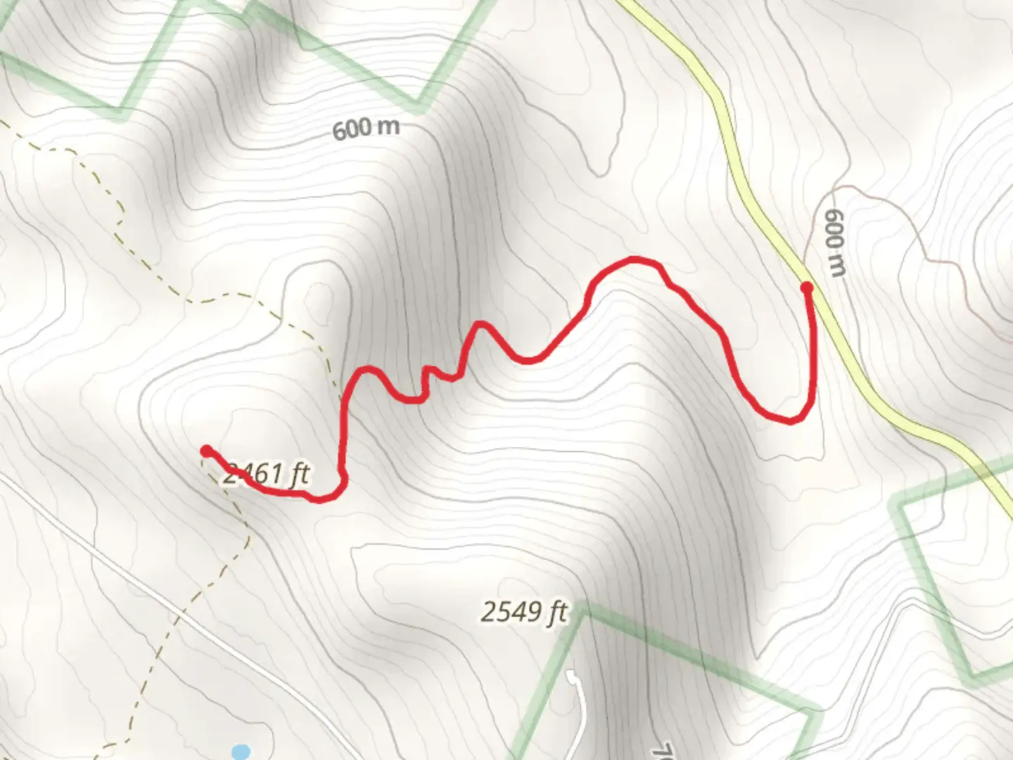 An image depicting the trail Cat Hollow Trail and its surrounding area.