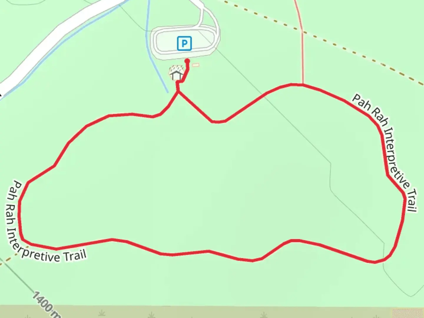 An image depicting the trail Pah Rah Interpretive Loop Trail and its surrounding area.