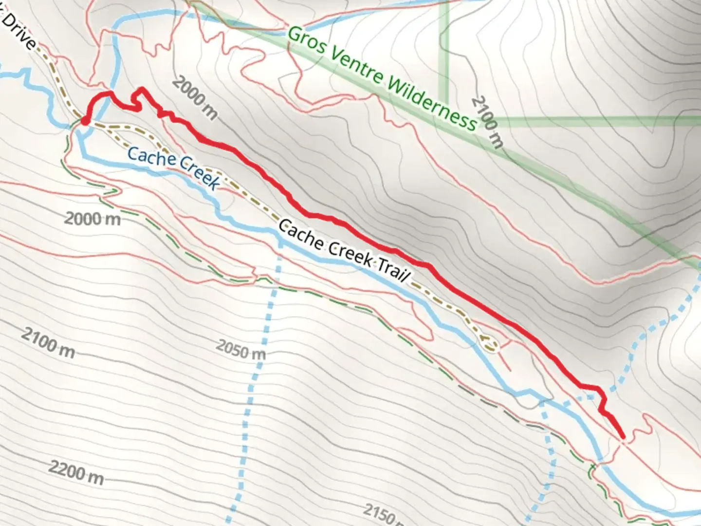 An image depicting the trail Sidewalk Trail Short and its surrounding area.