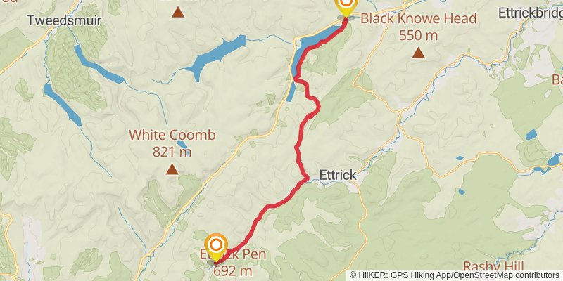 Southern Upland Way stage 12 Map