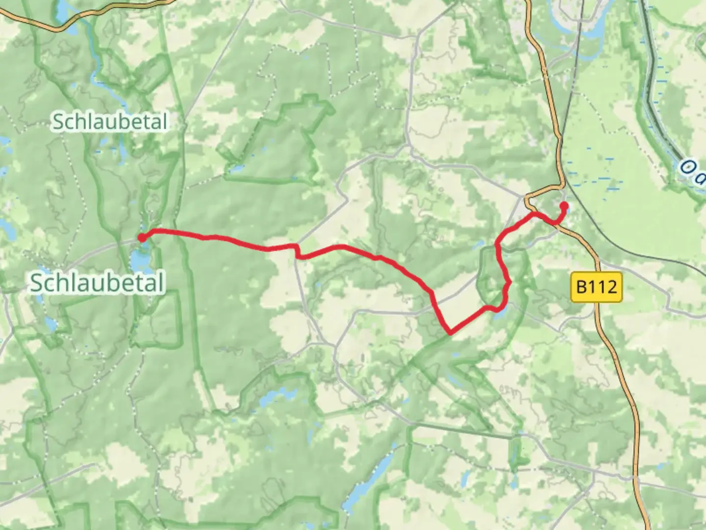 An image depicting the trail Wirchensee to Neuzelle Walk and its surrounding area.