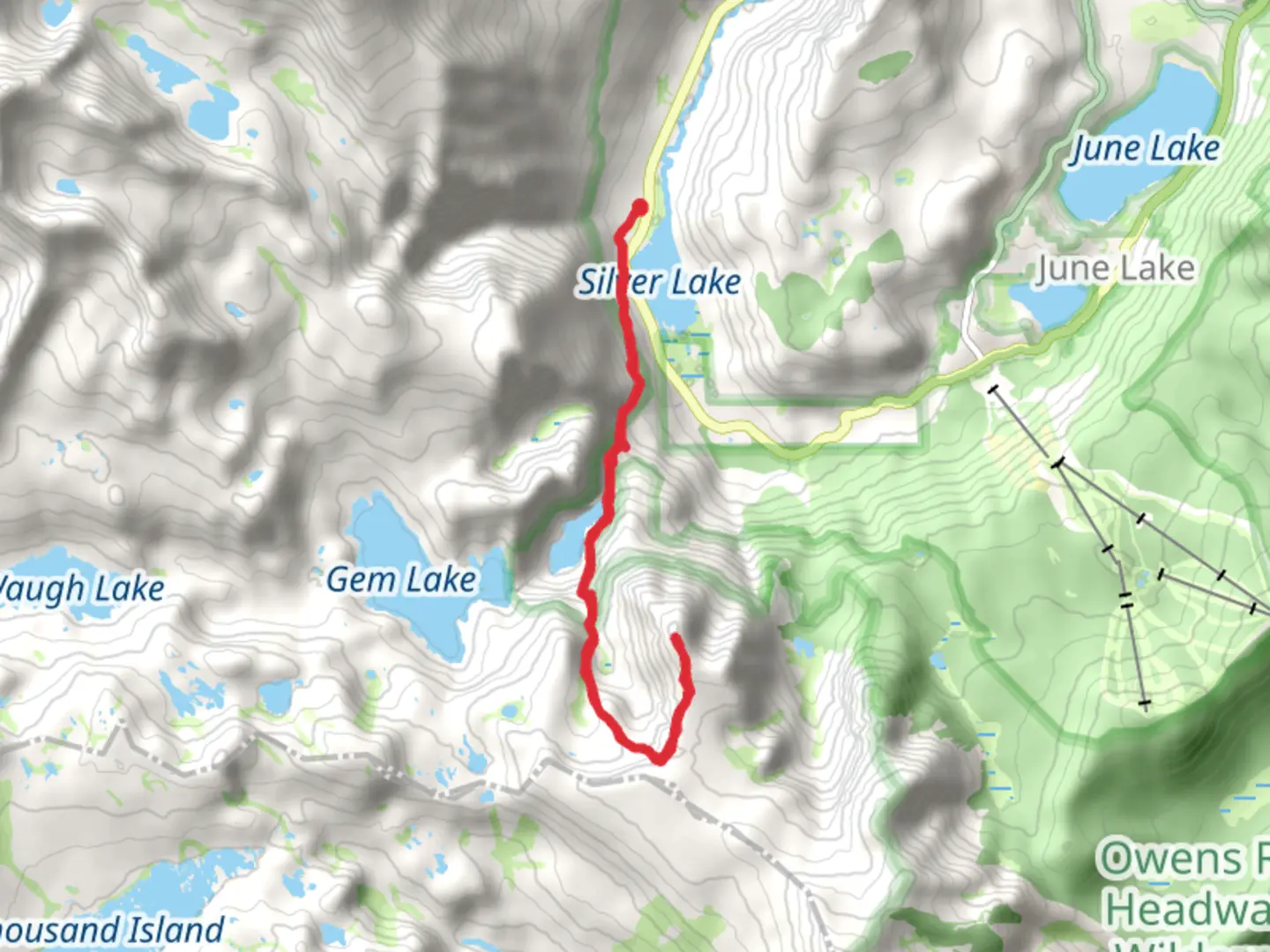 An image depicting the trail Carson Peak via Rush Creek Trail and its surrounding area.
