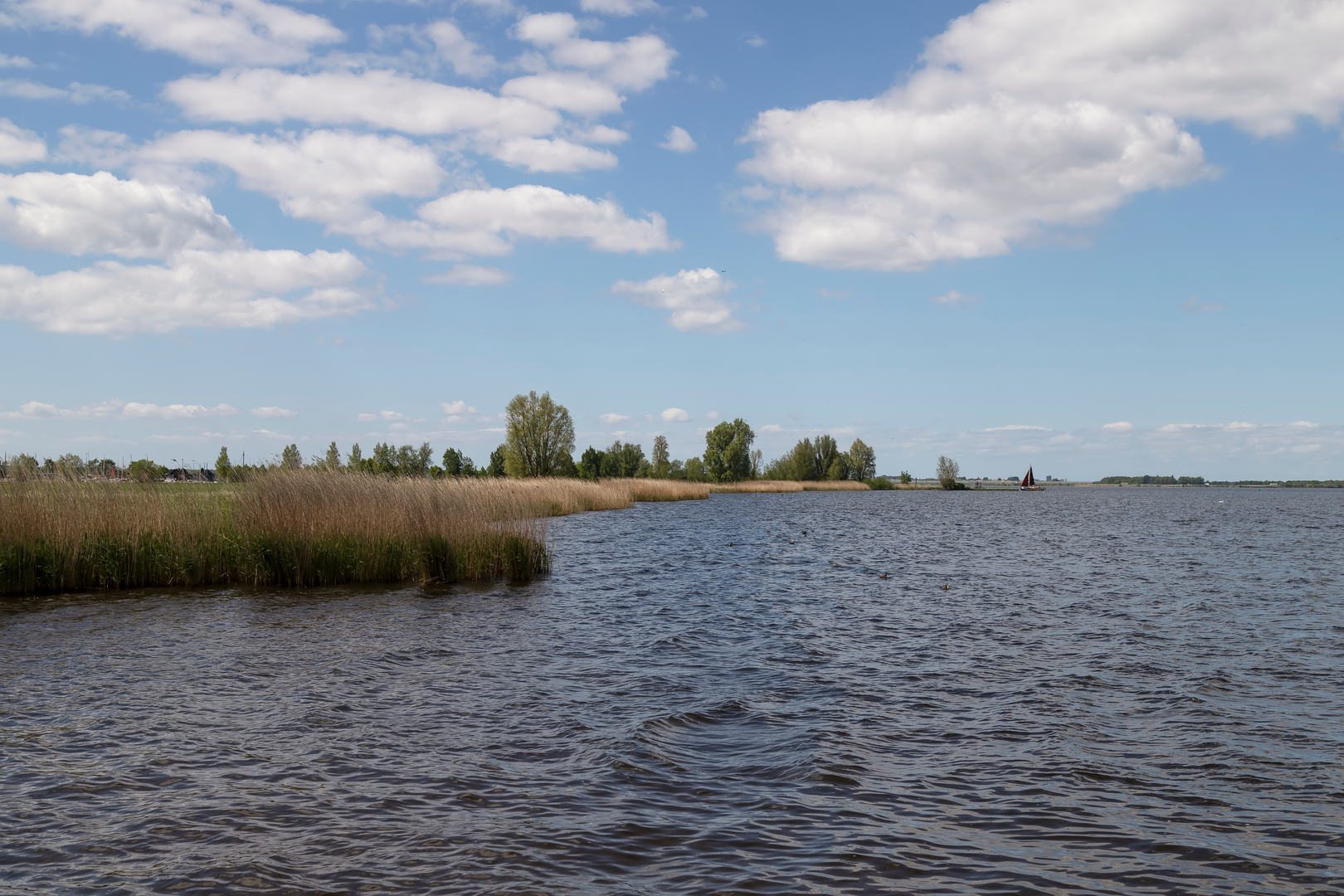 An image depicting the trail Broerswetering to Groot Kievitsdal via Eemeer and its surrounding area.