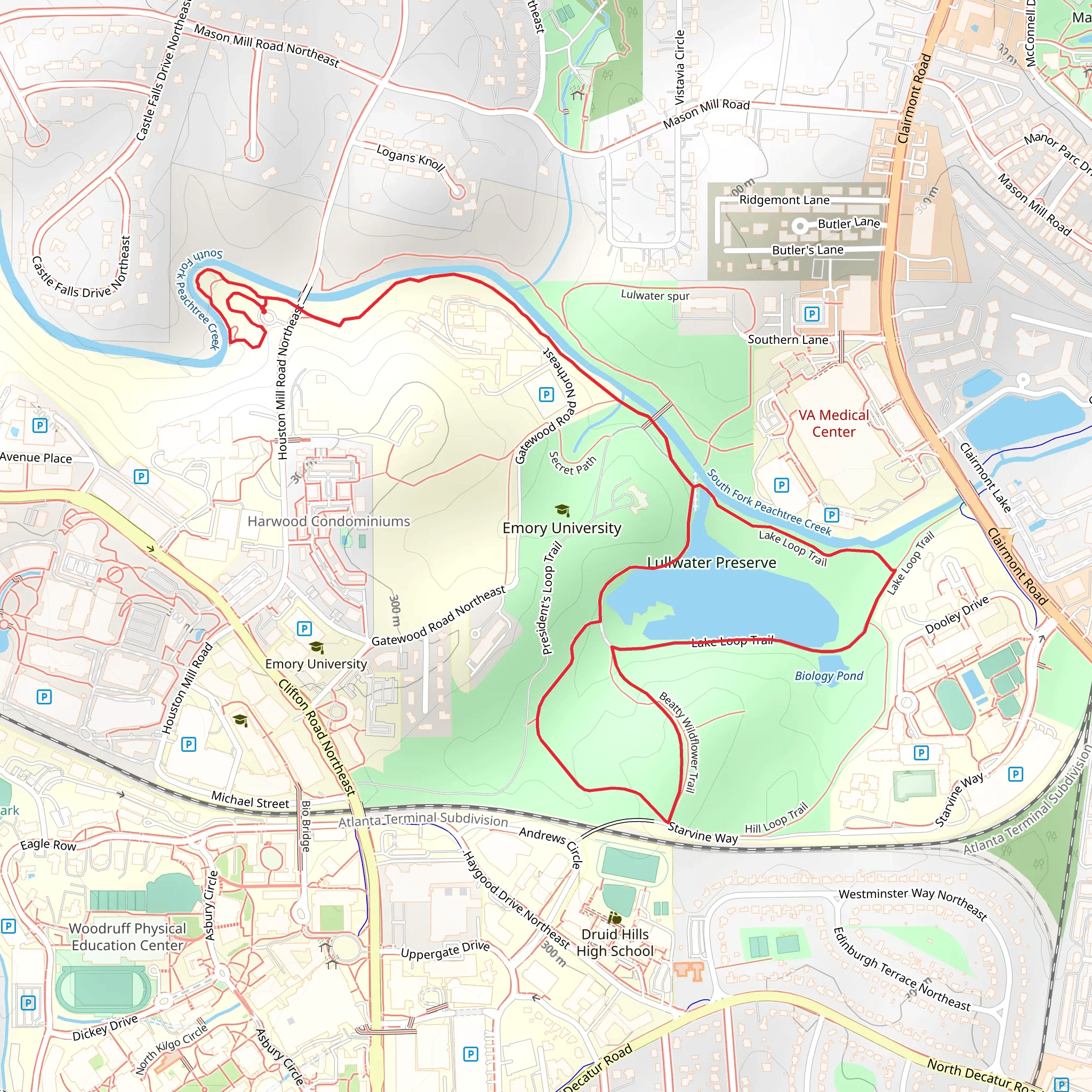 Candler Lake Loop mobile static map